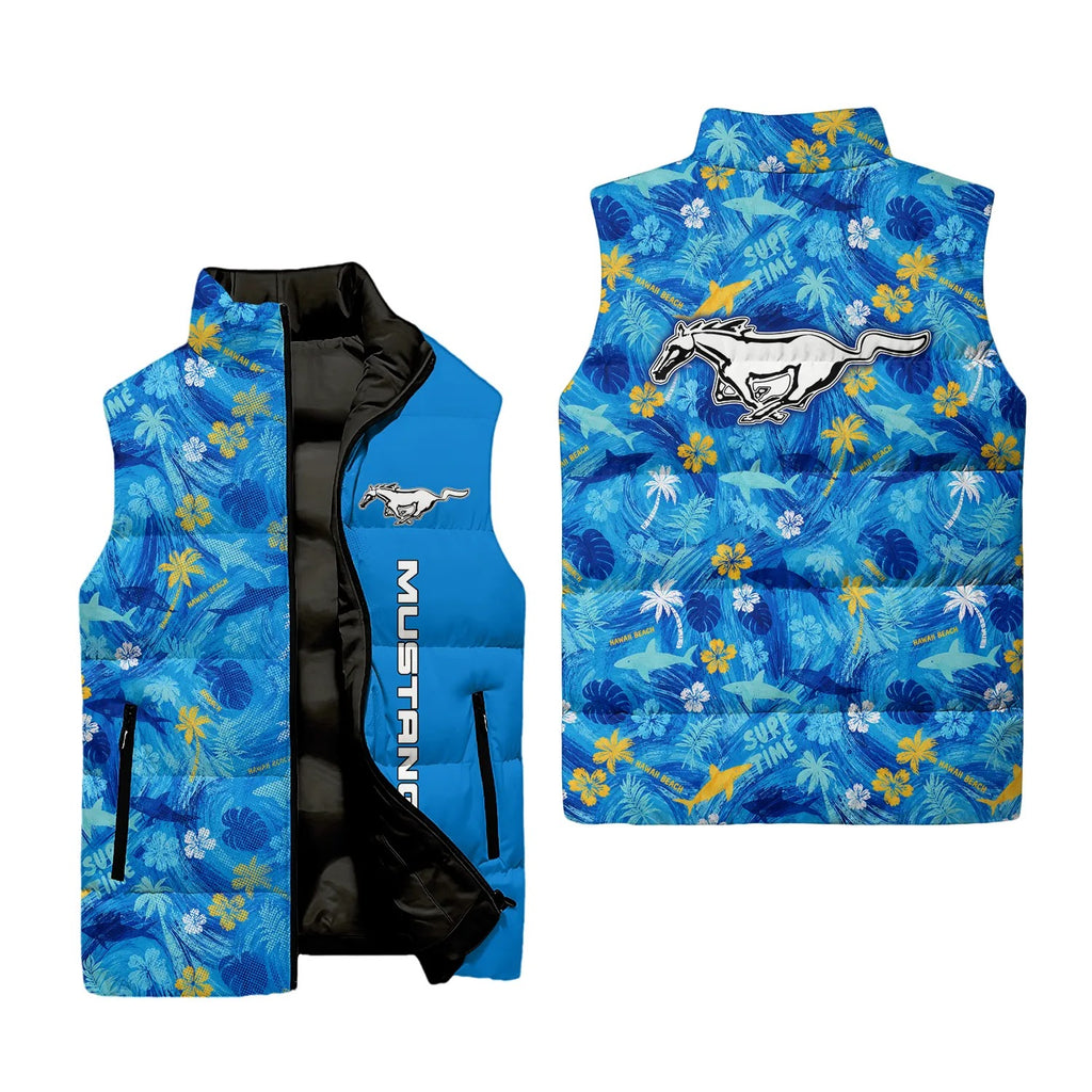Ford Mustang Sleeveless Puffer Jacket SHW027