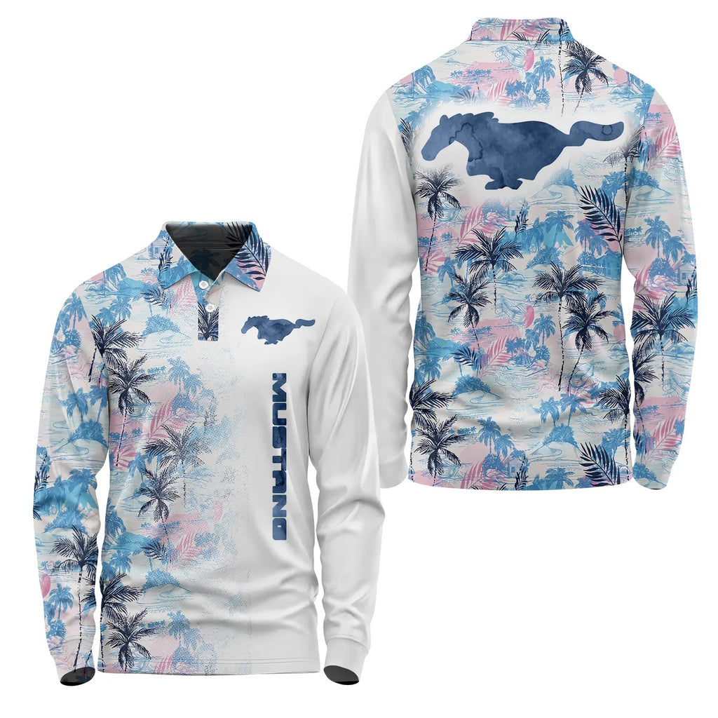 Ford Mustang Long Sleeve Polo SHW029