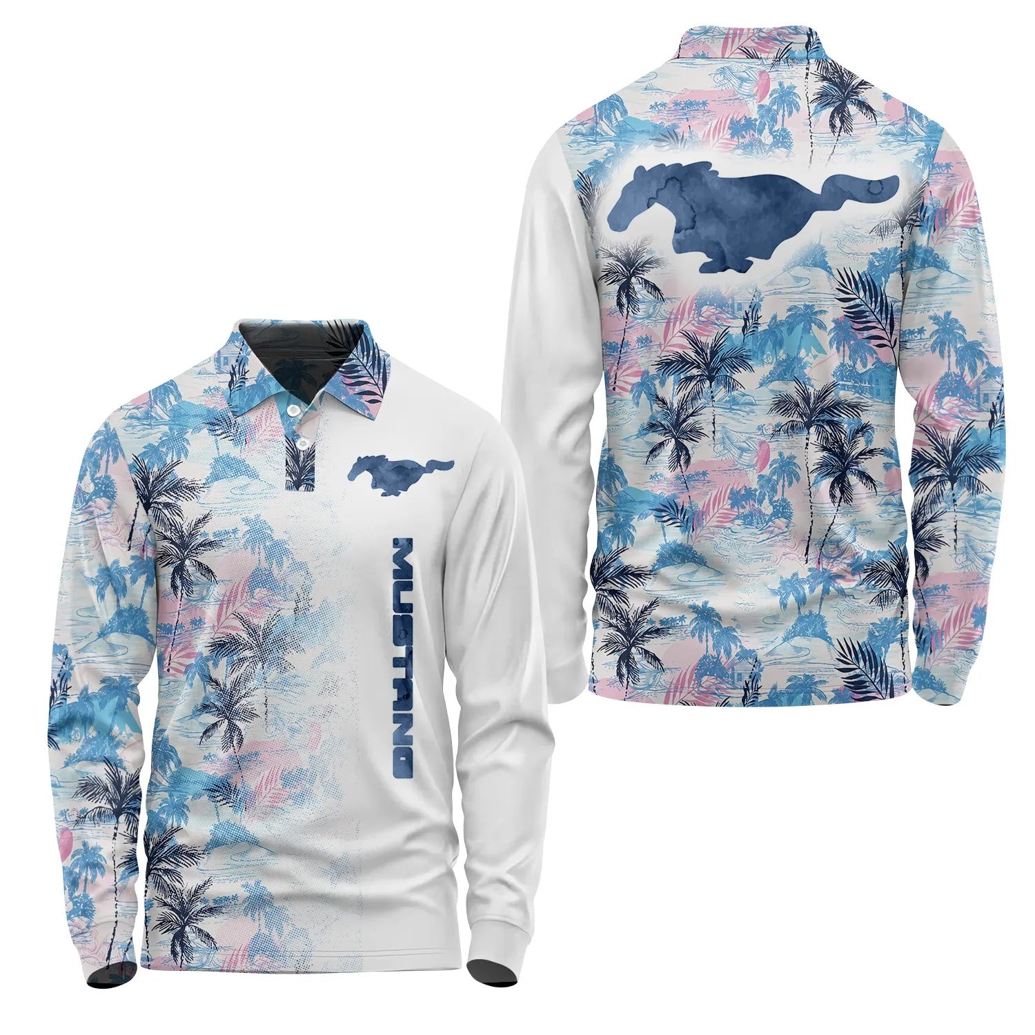 Ford Mustang Long Sleeve Polo SHW029