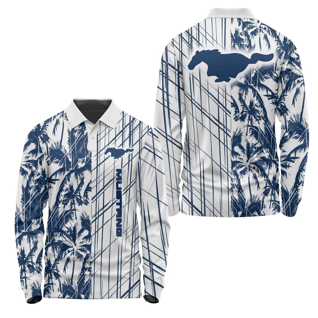 Ford Mustang Long Sleeve Polo SHW041