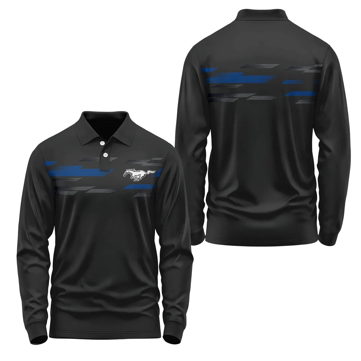Ford Mustang Long Sleeve Polo SC100
