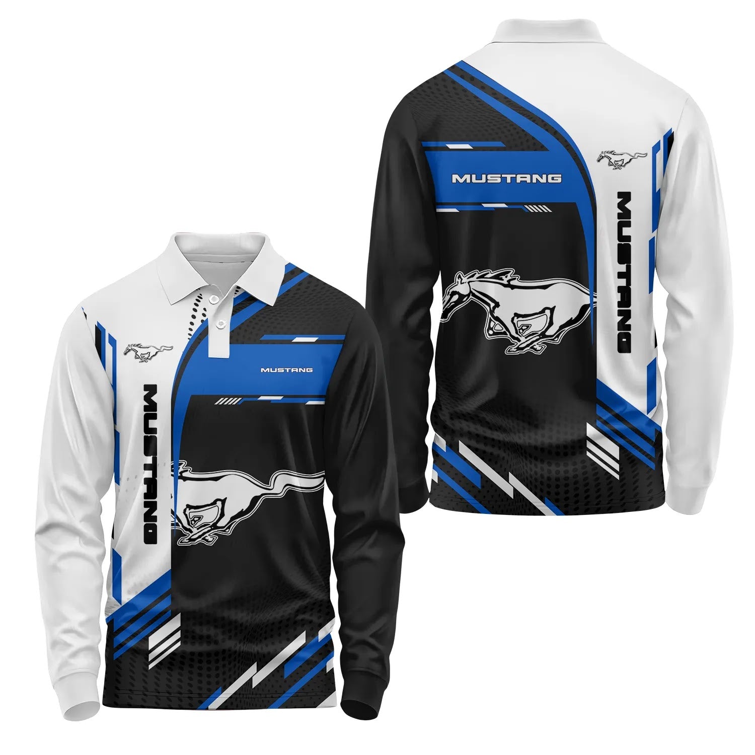 Ford Mustang Long Sleeve Polo SC036
