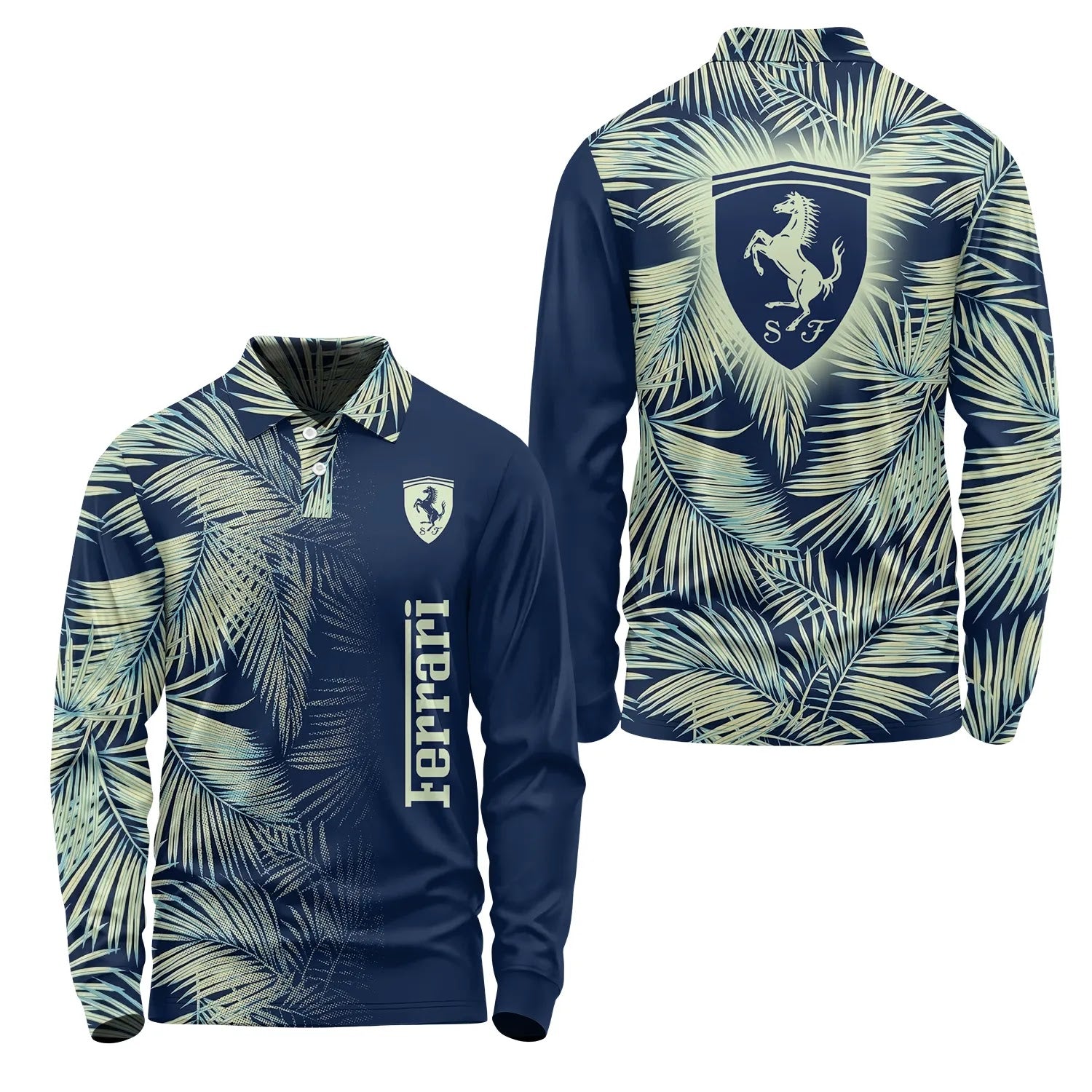 Ferrari Long Sleeve Polo SHW003