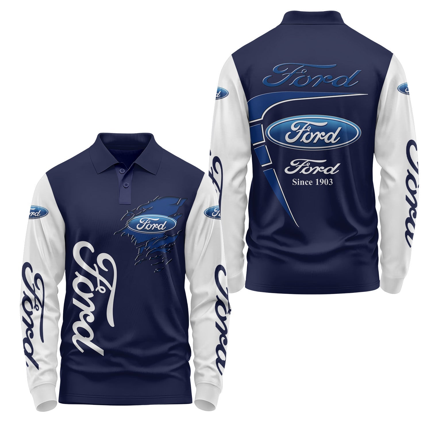 Ford Long Sleeve Polo USPL190