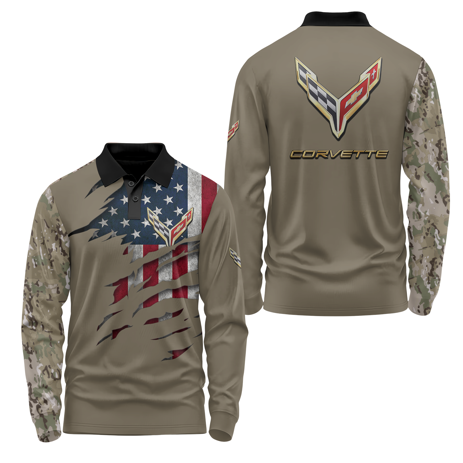 Corvette Long Sleeve Polo USPL359