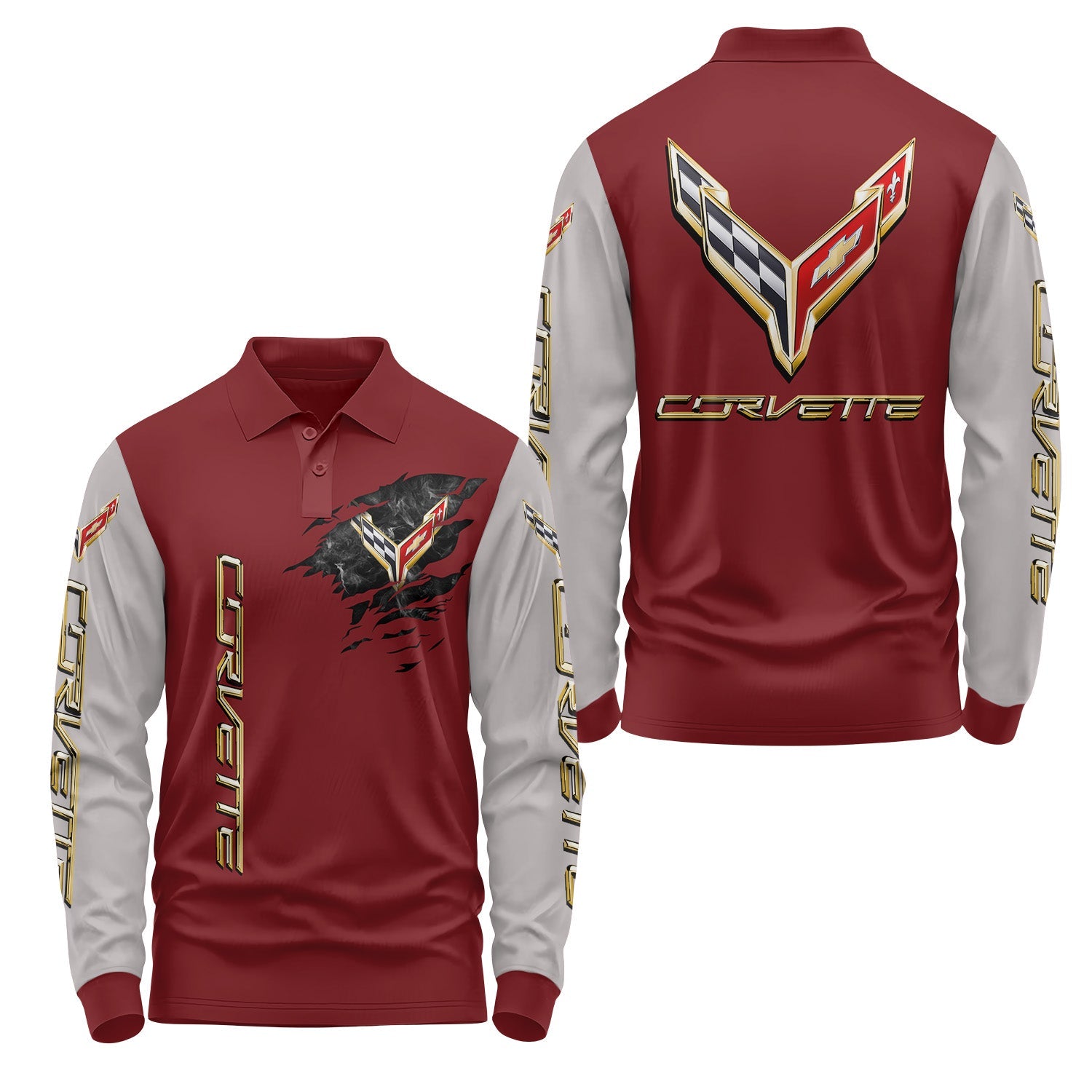 Corvette Long Sleeve Polo USPL358