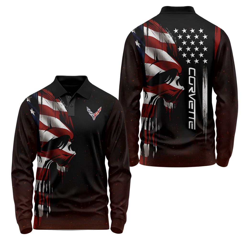 Corvette Long Sleeve Polo USPL402