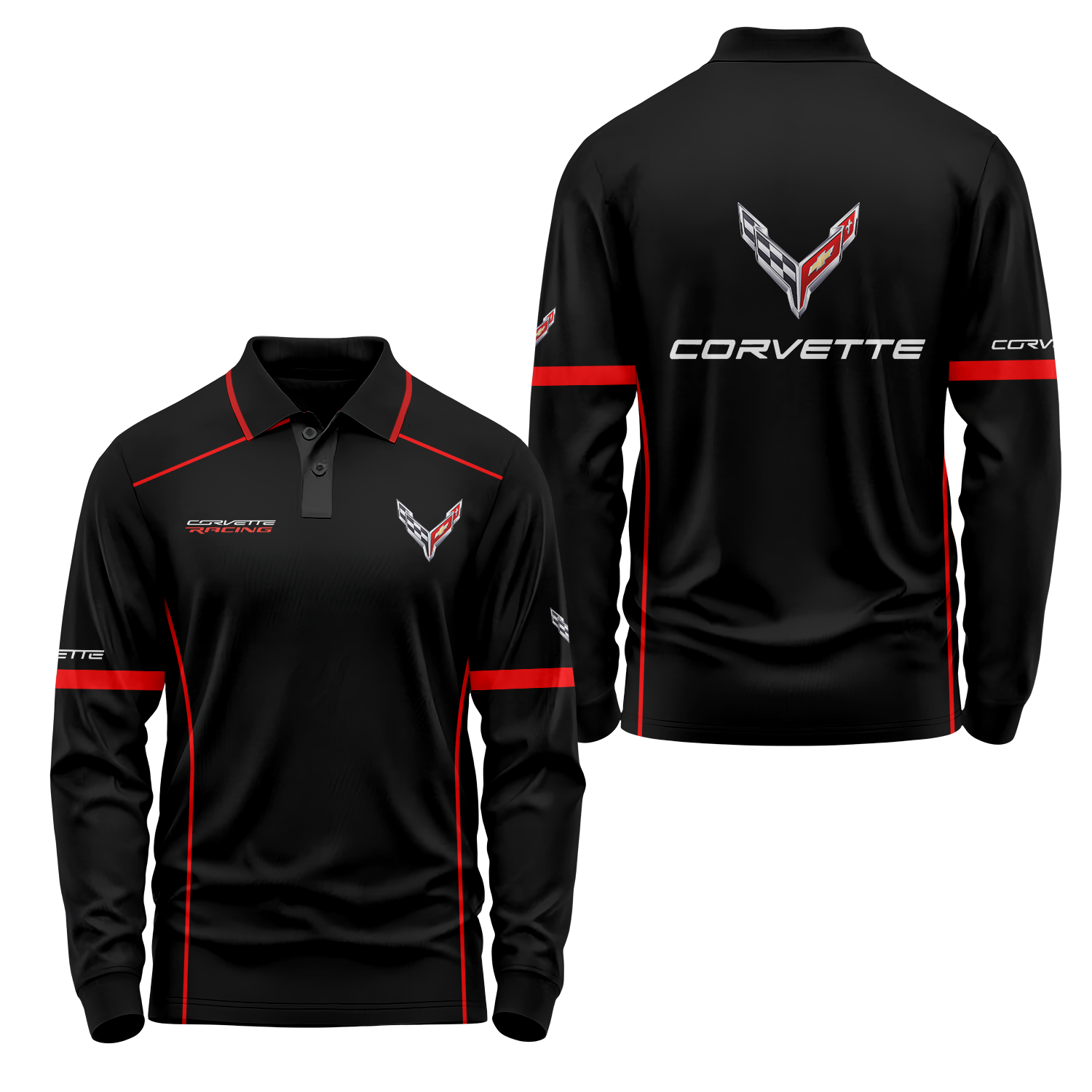 Corvette Long Sleeve Polo USPL399