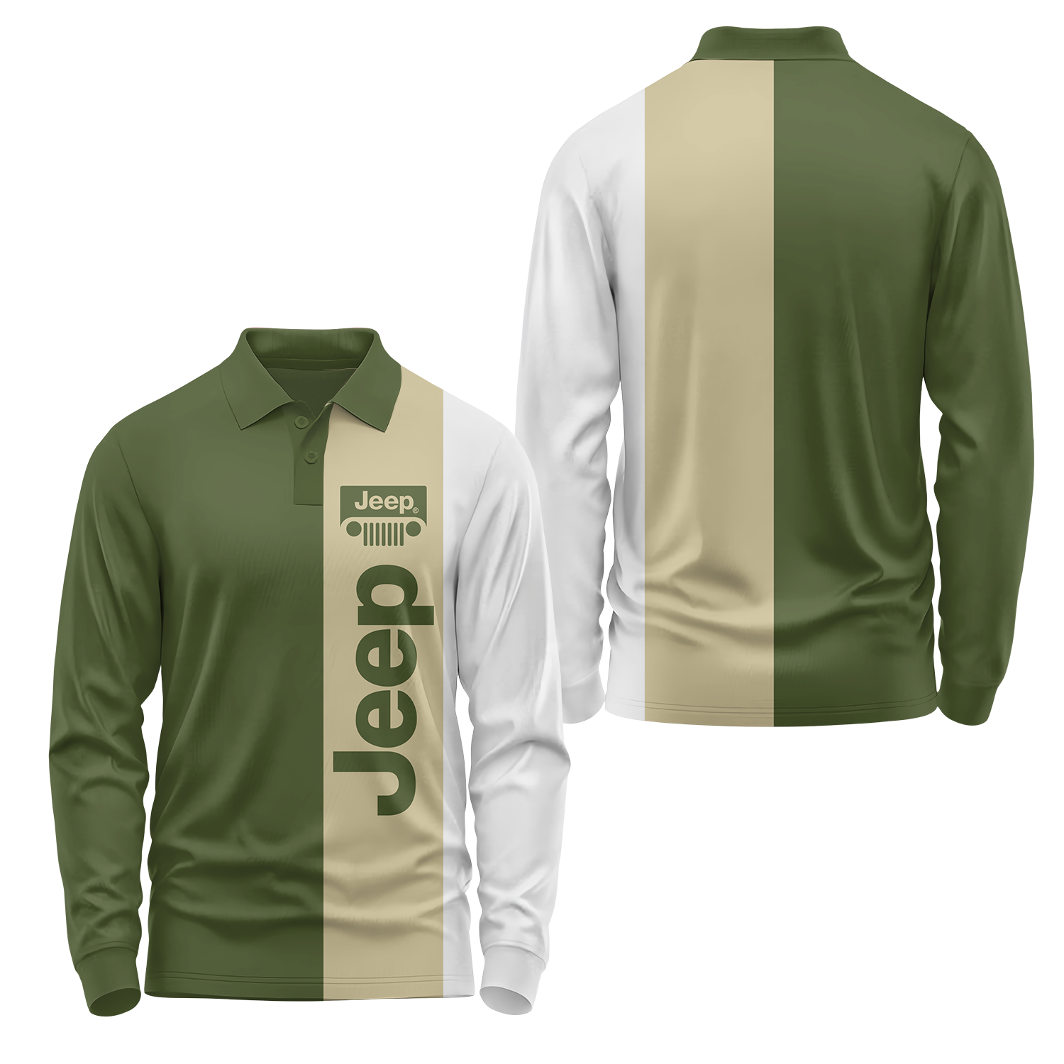 Jeep Long Sleeve Polo USPL456