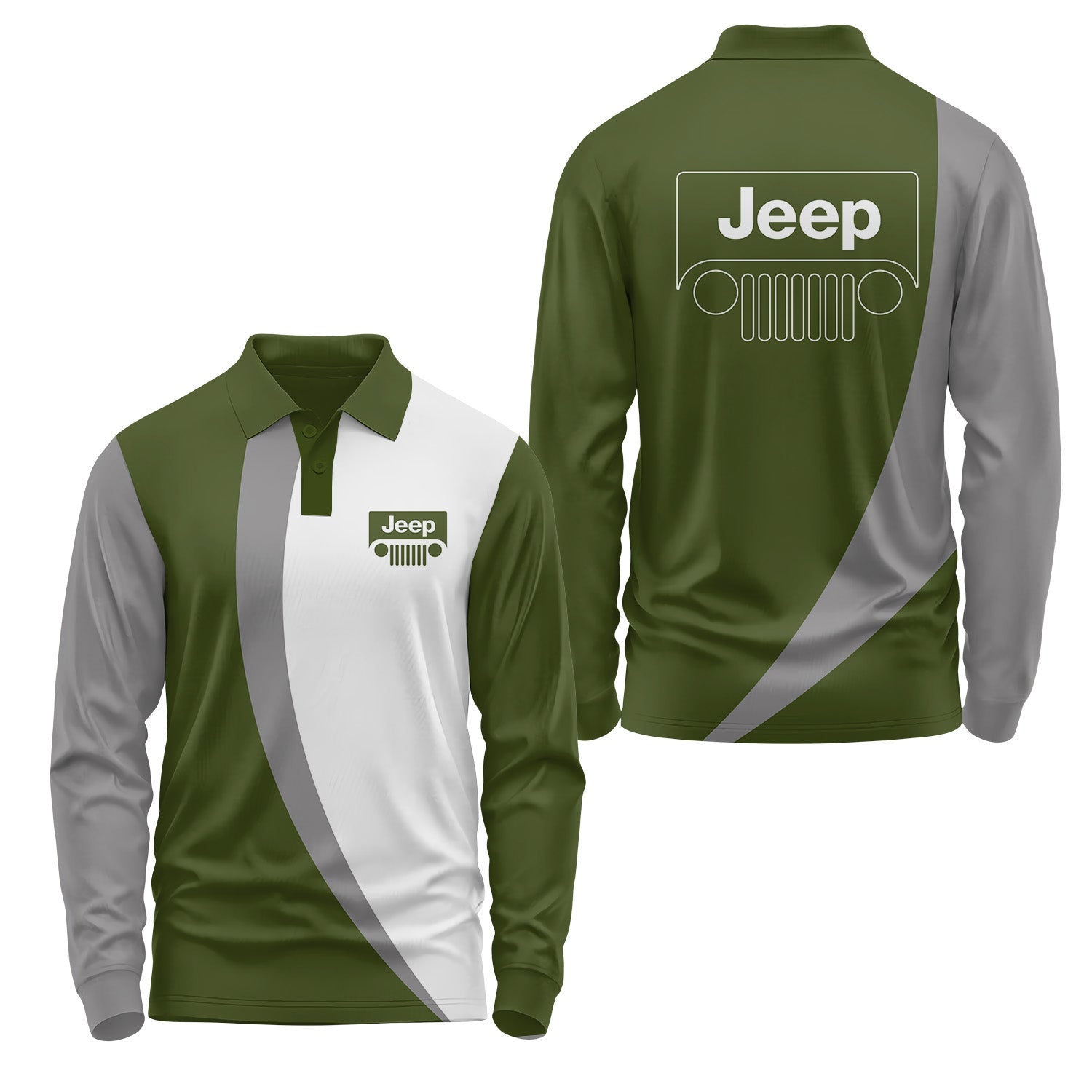 Jeep Long Sleeve Polo USPL464