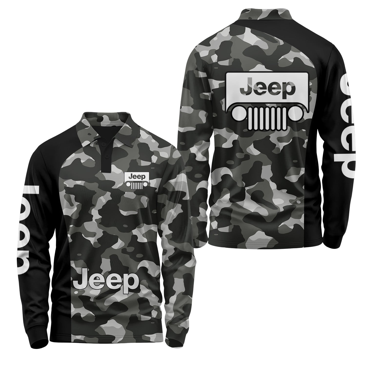 Jeep Long Sleeve Polo USPL428