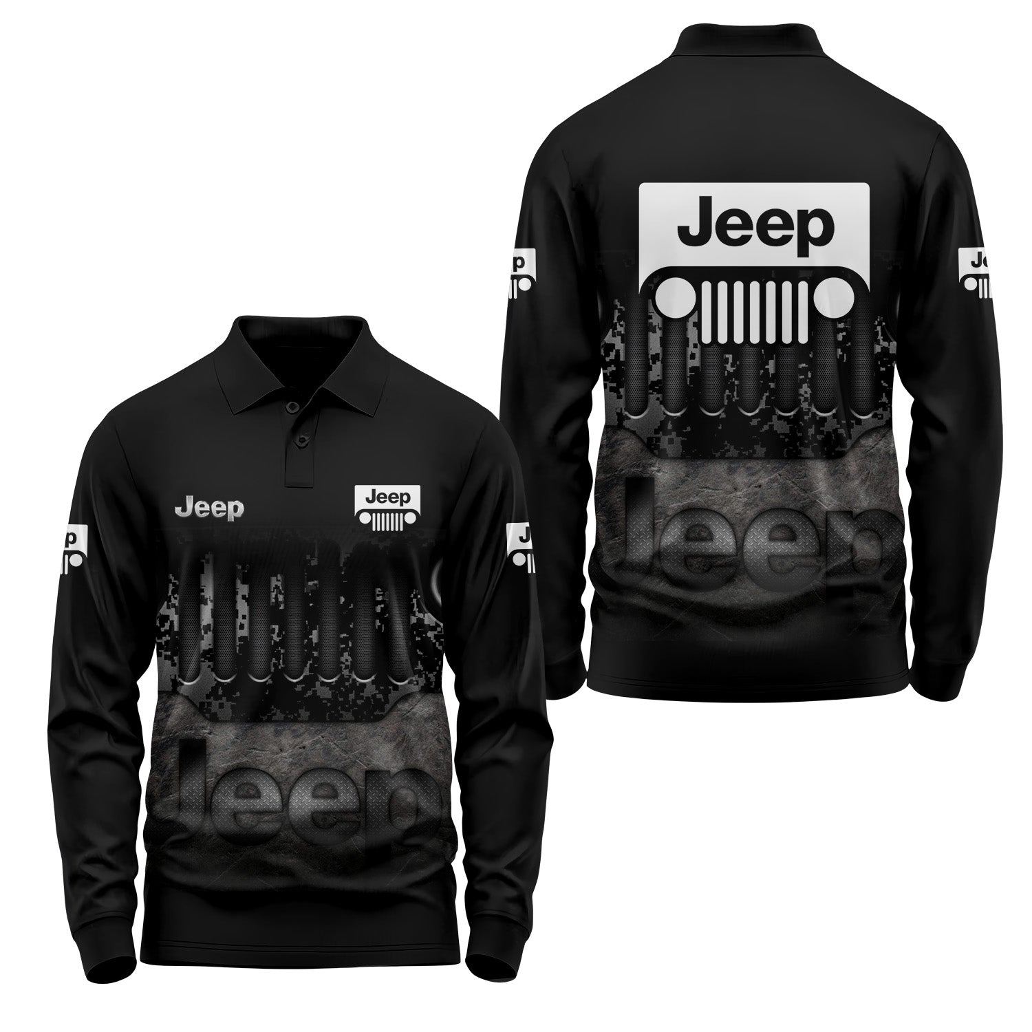 Jeep Long Sleeve Polo USPL432