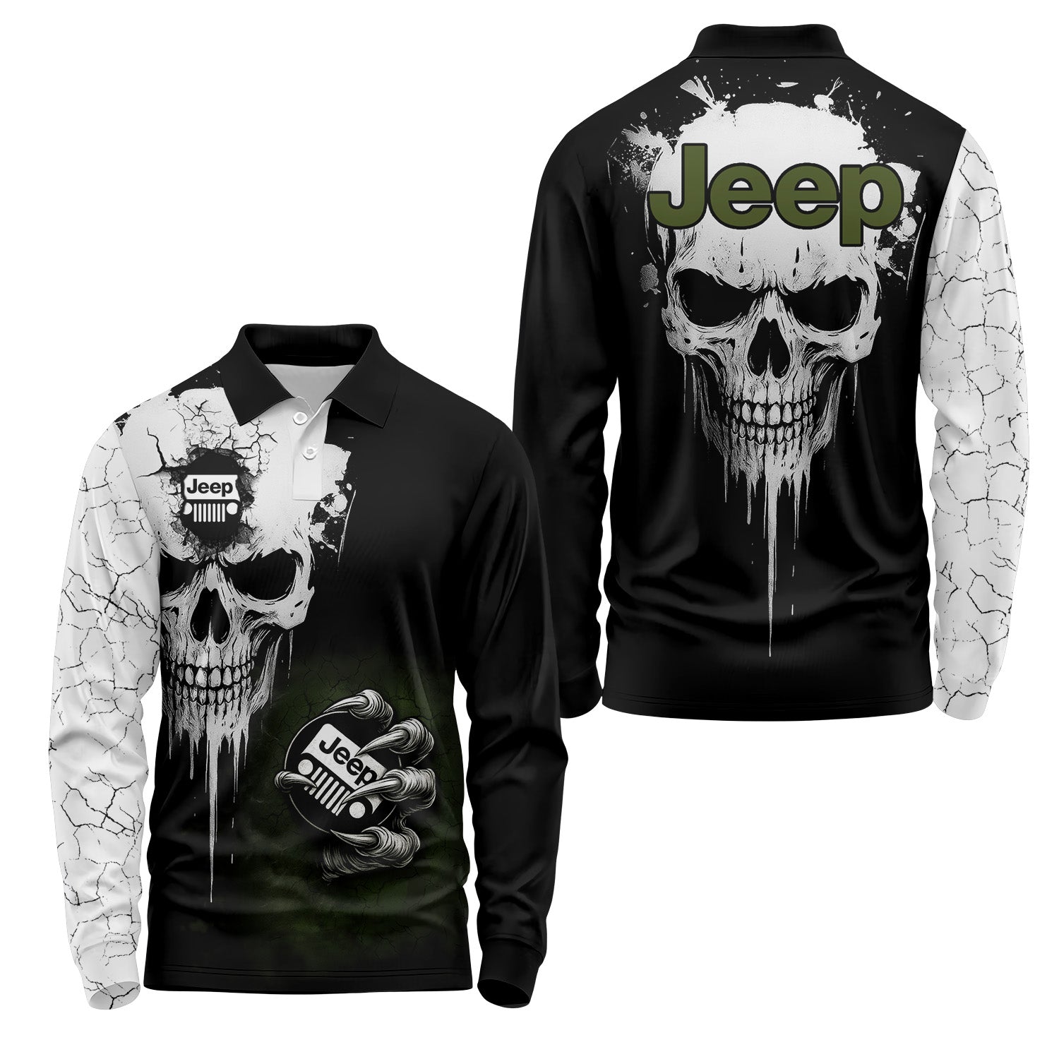 Jeep Long Sleeve Polo USPL425