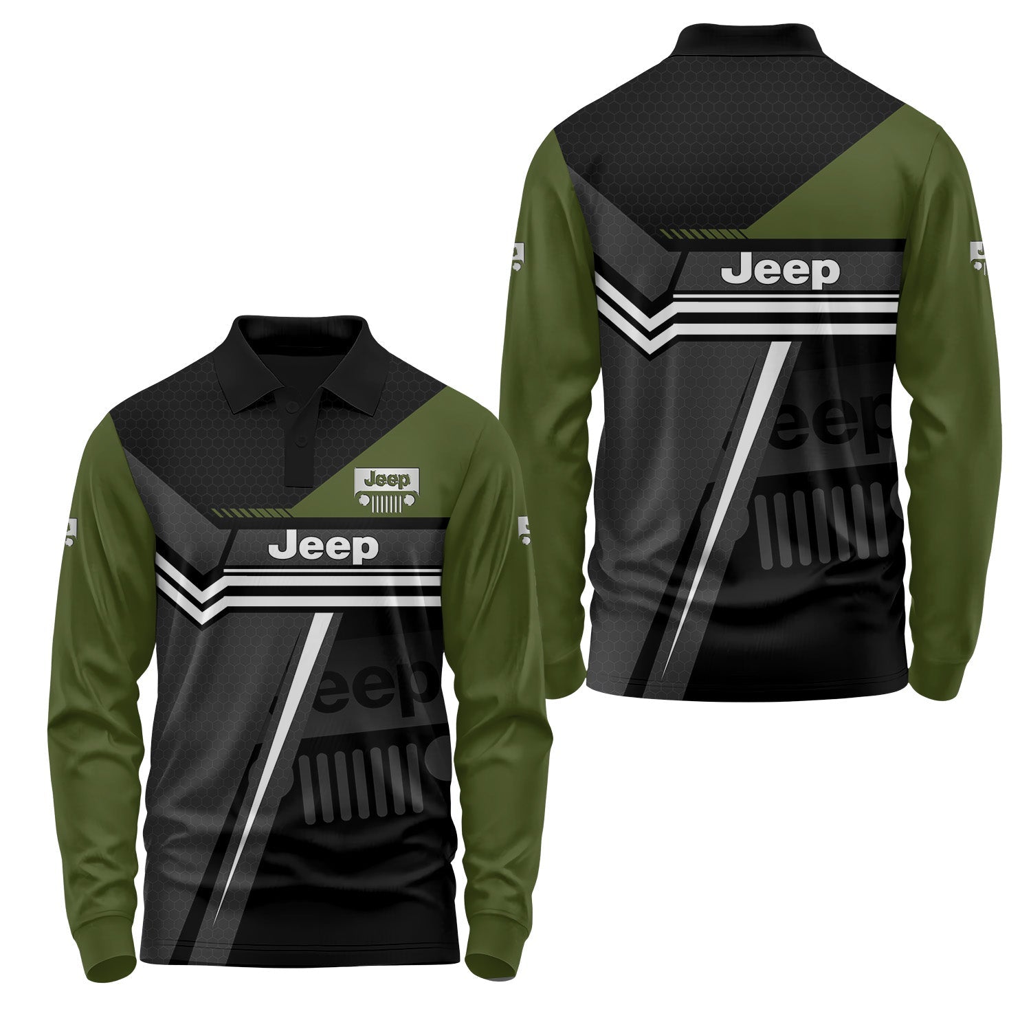 Jeep Long Sleeve Polo USPL437