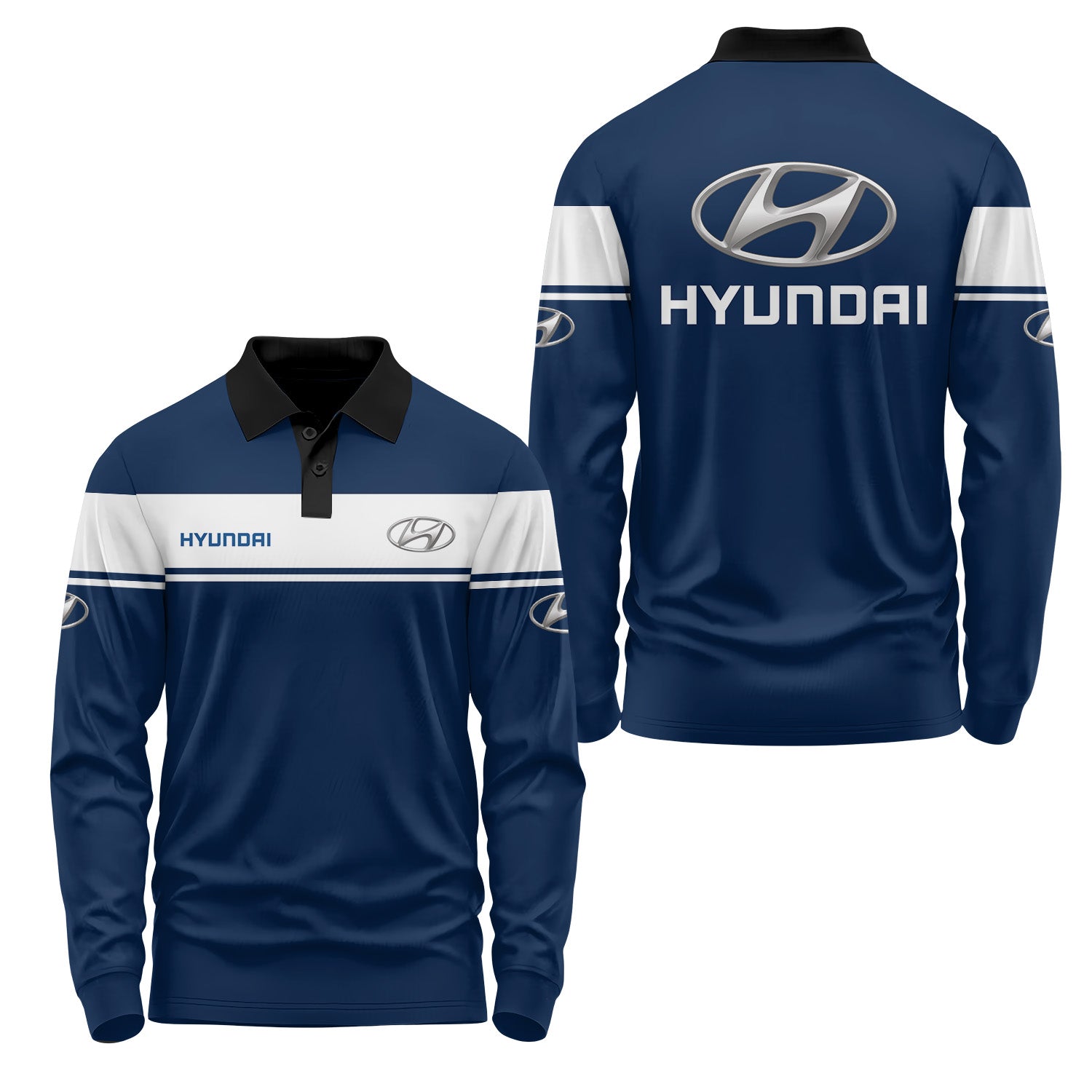 Hyundai Long Sleeve Polo USPL1203