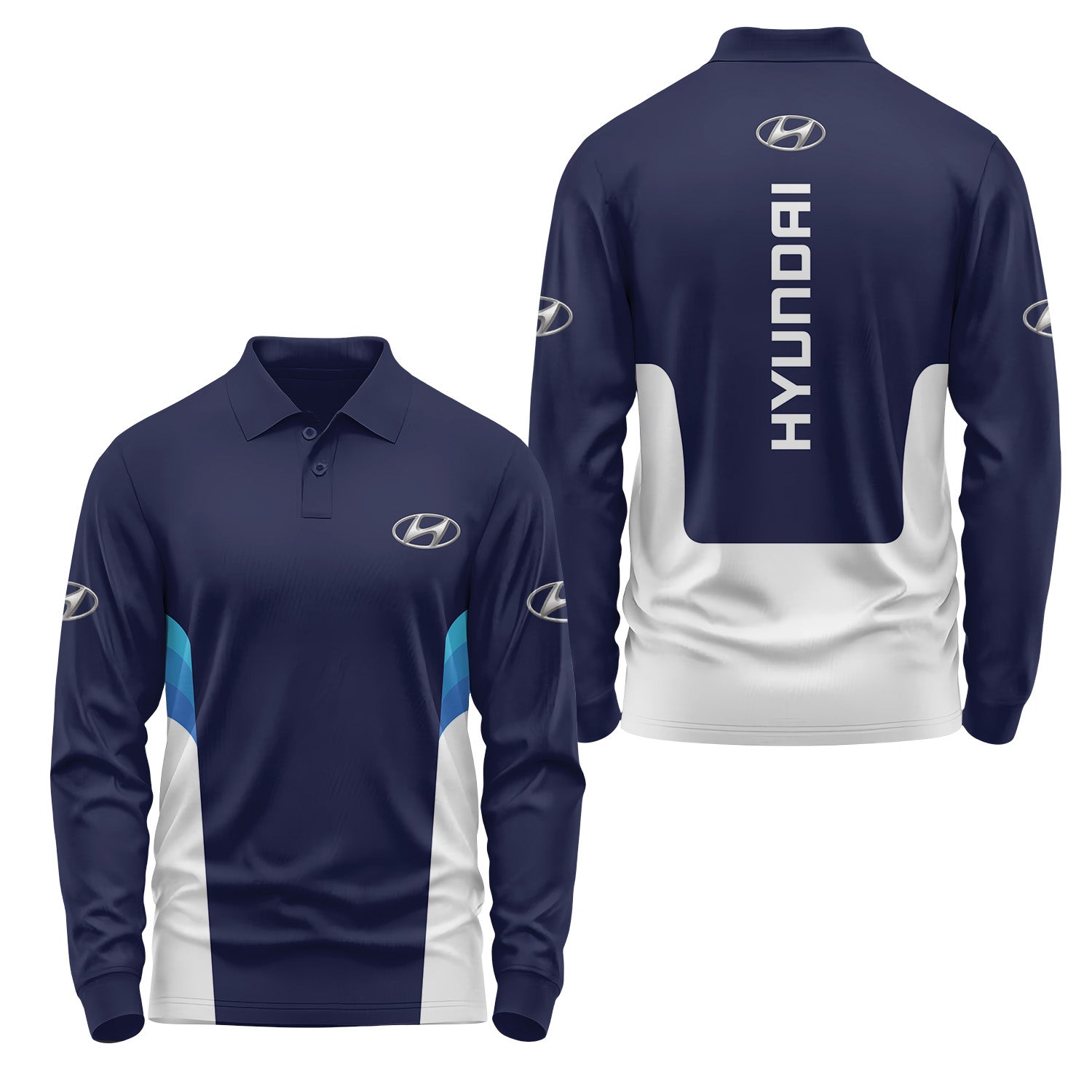 Hyundai Long Sleeve Polo USPL1204