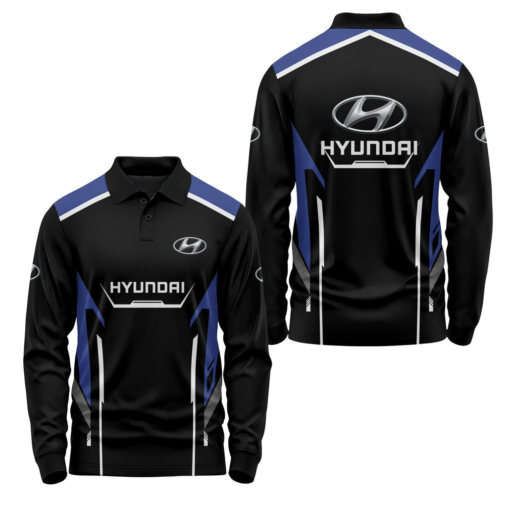 Hyundai Long Sleeve Polo USPL1212
