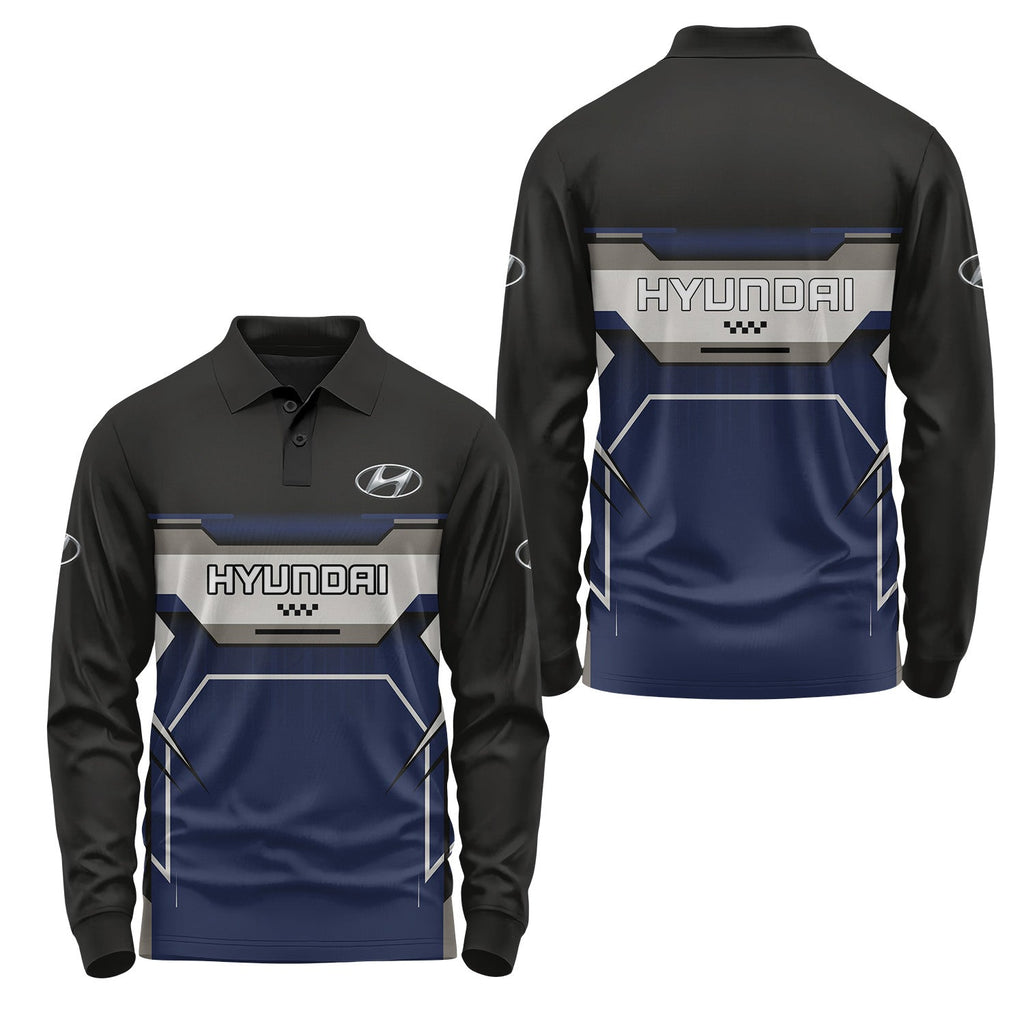 Hyundai Long Sleeve Polo USPL1217