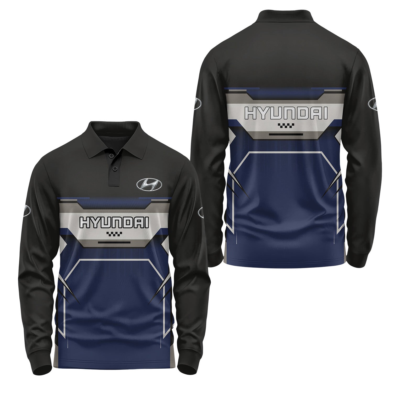 Hyundai Long Sleeve Polo USPL1217