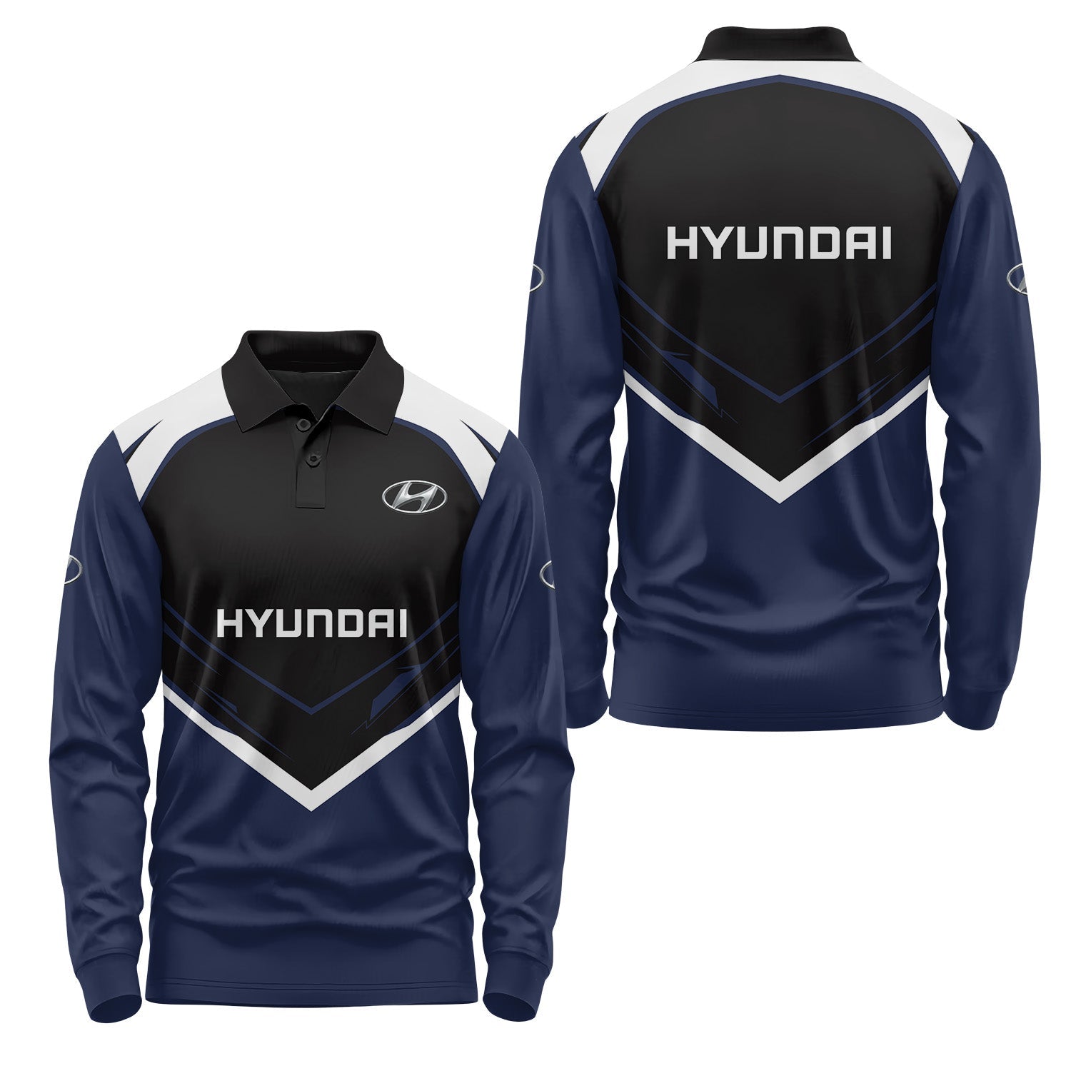 Hyundai Long Sleeve Polo USPL1220