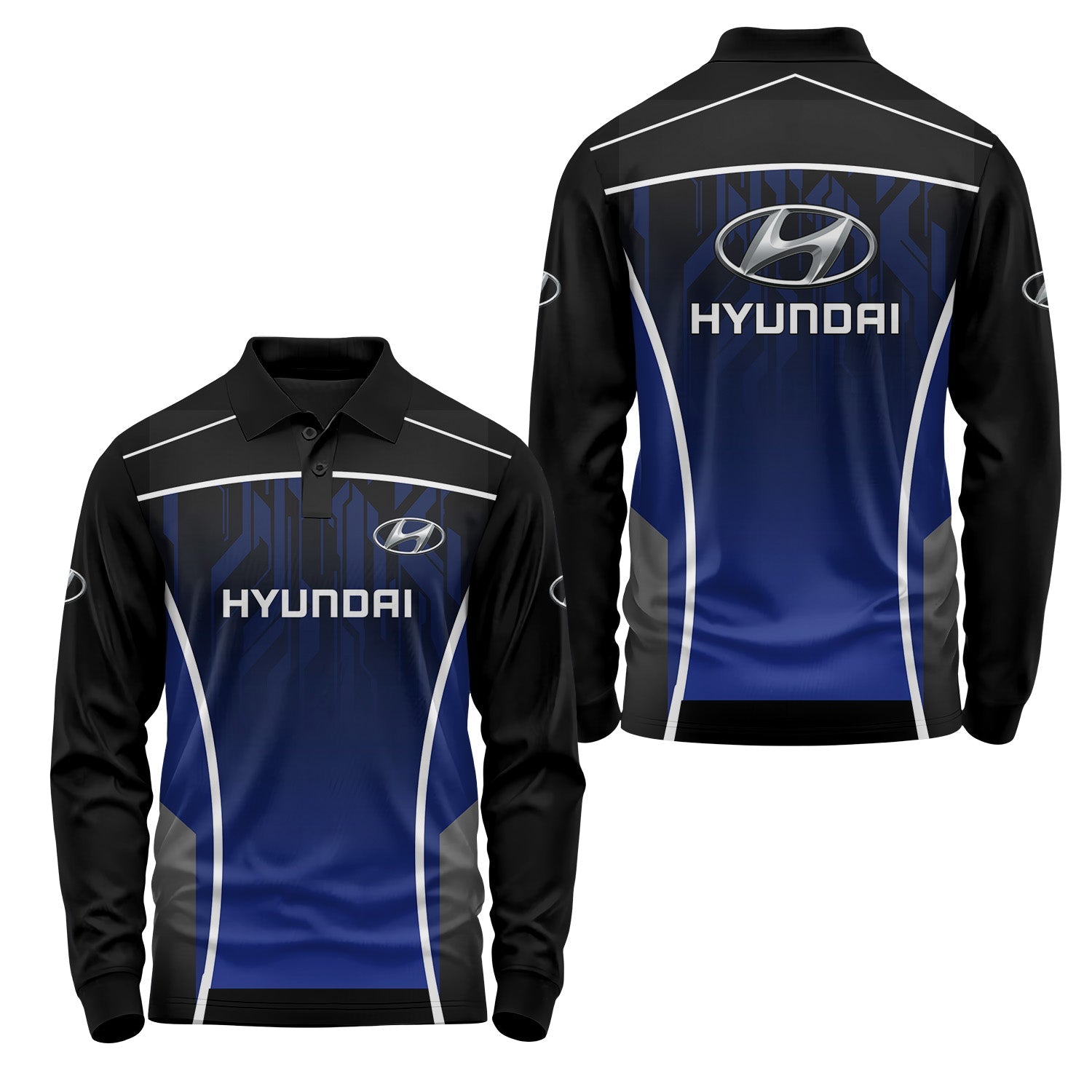 Hyundai Long Sleeve Polo USPL1215