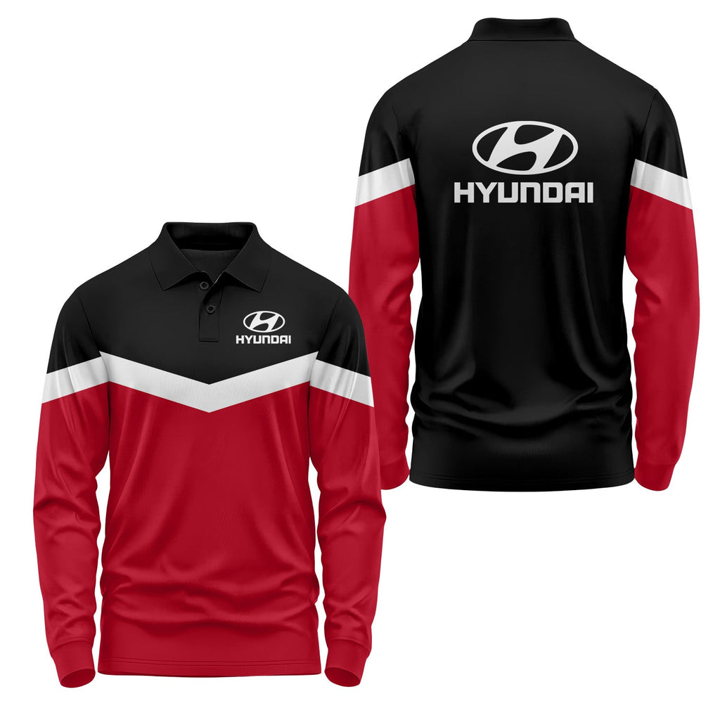 Hyundai Long Sleeve Polo USPL1162