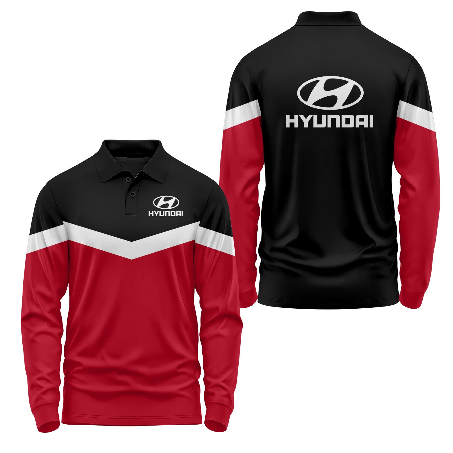 Hyundai Long Sleeve Polo USPL1162