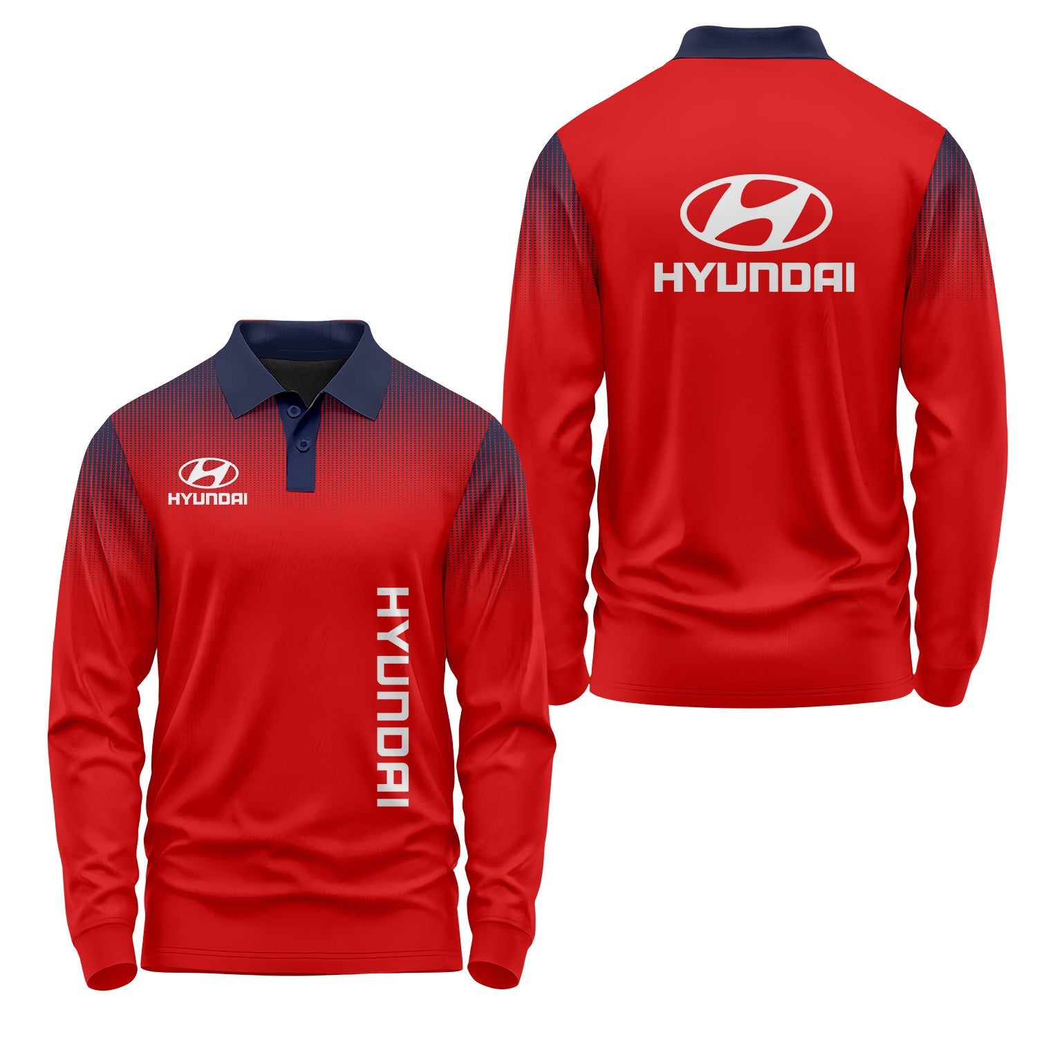 Hyundai Long Sleeve Polo USPL1163