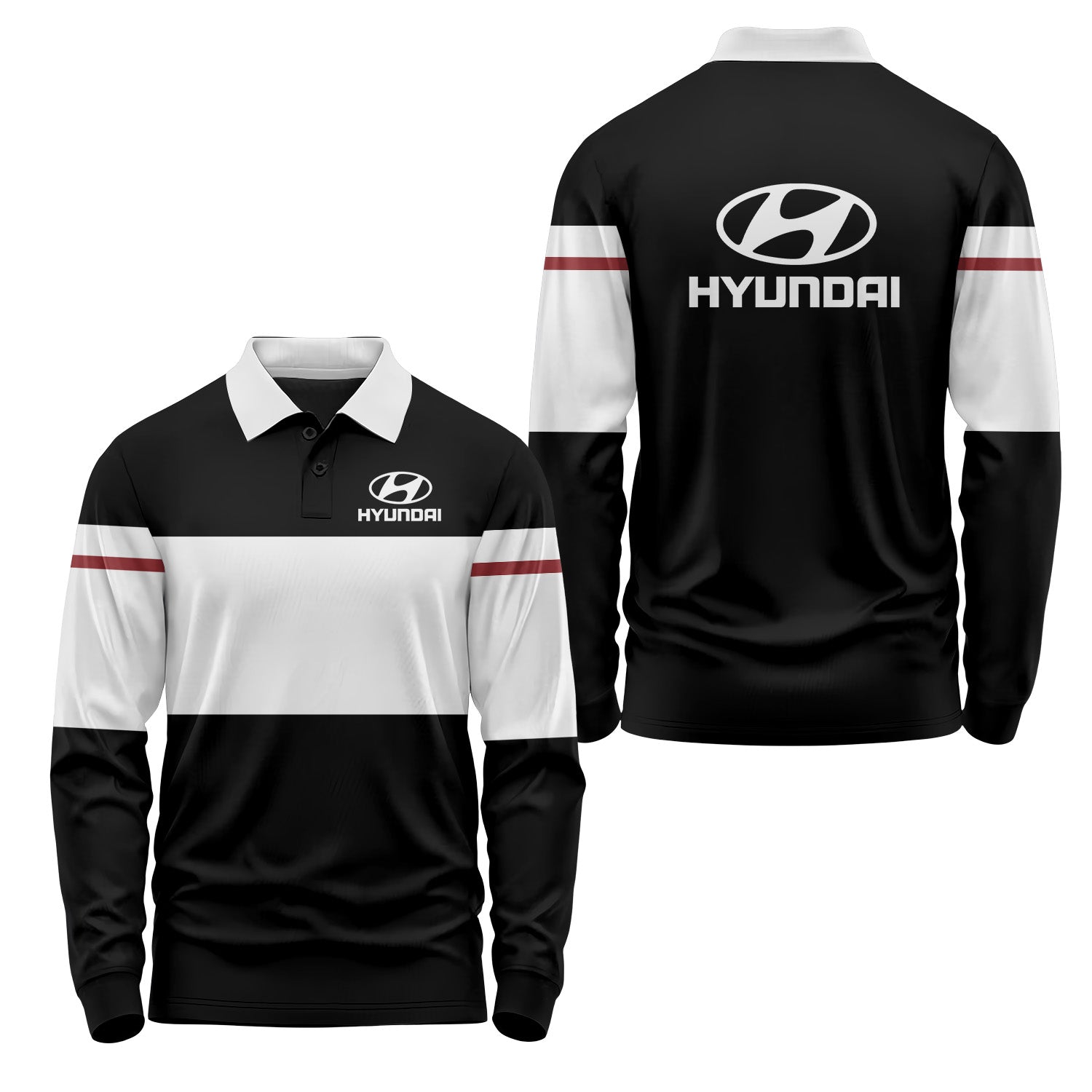 Hyundai Long Sleeve Polo USPL1164