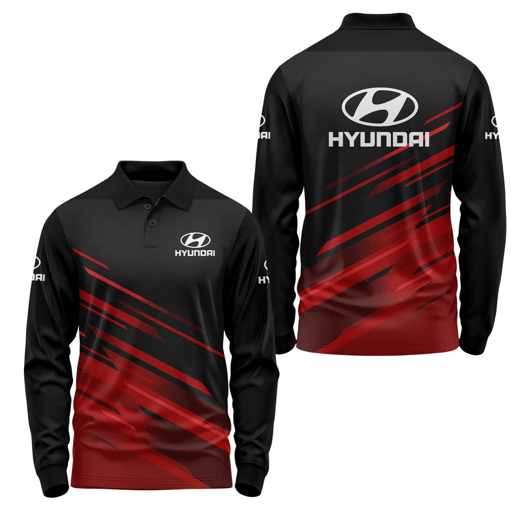 Hyundai Long Sleeve Polo USPL1165