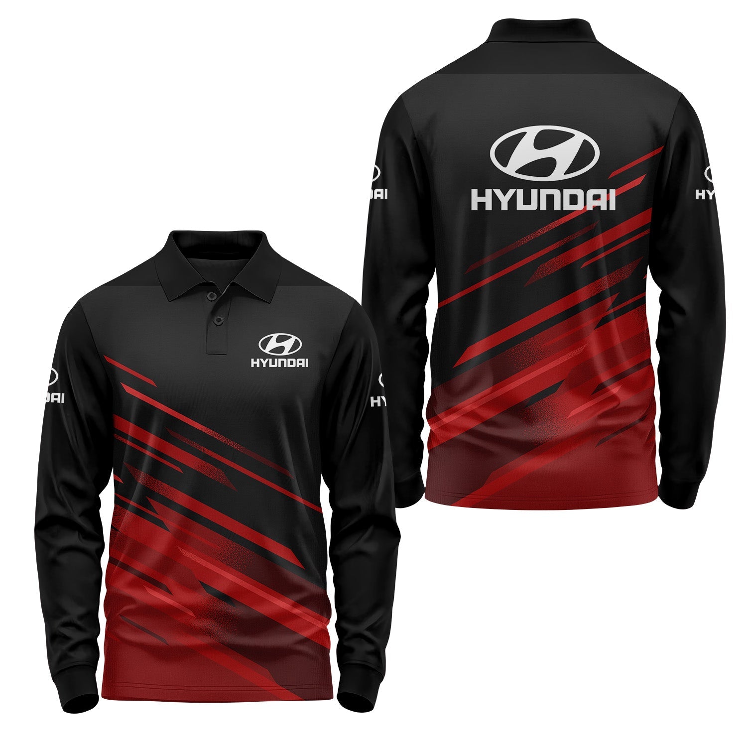 Hyundai Long Sleeve Polo USPL1165