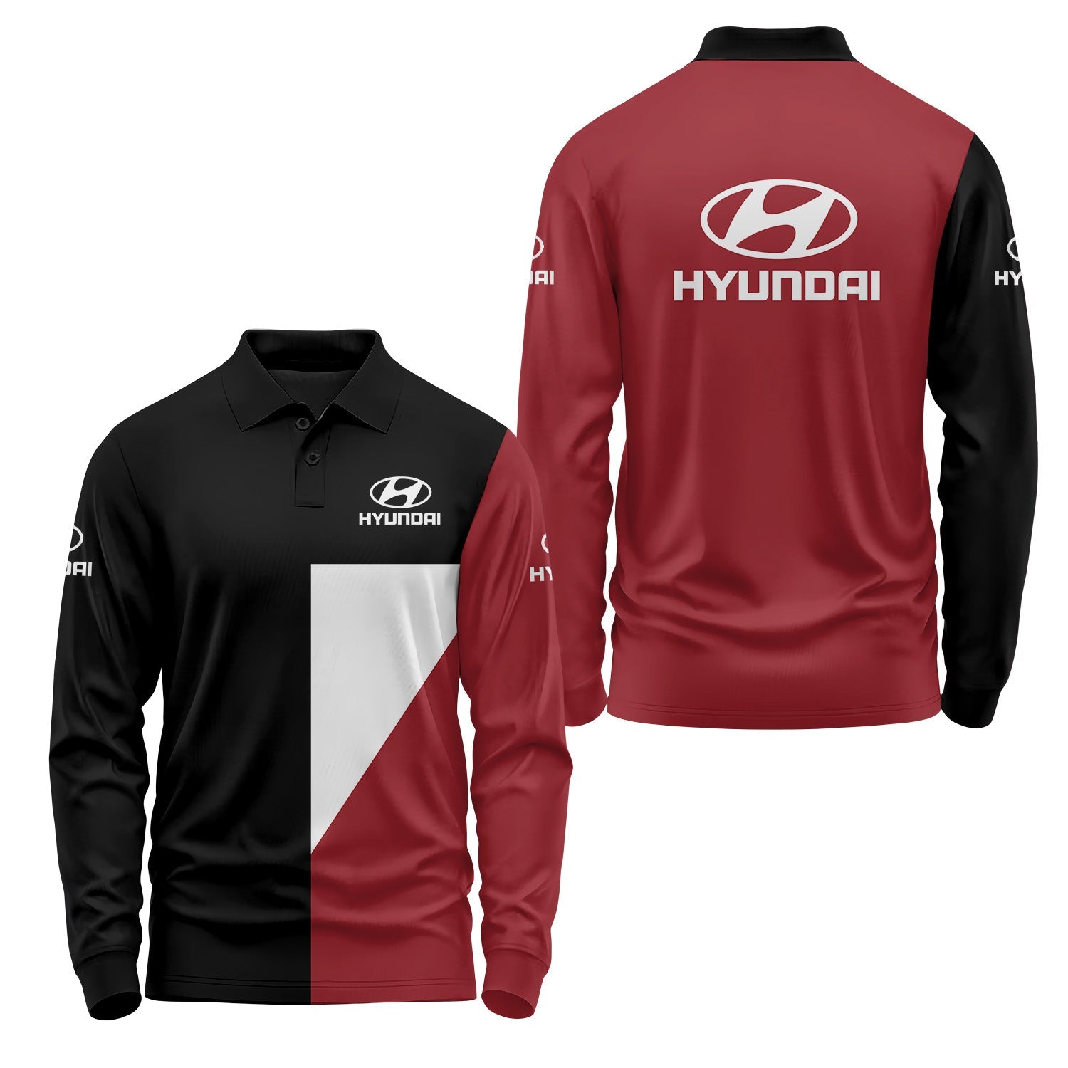Hyundai Long Sleeve Polo USPL1161