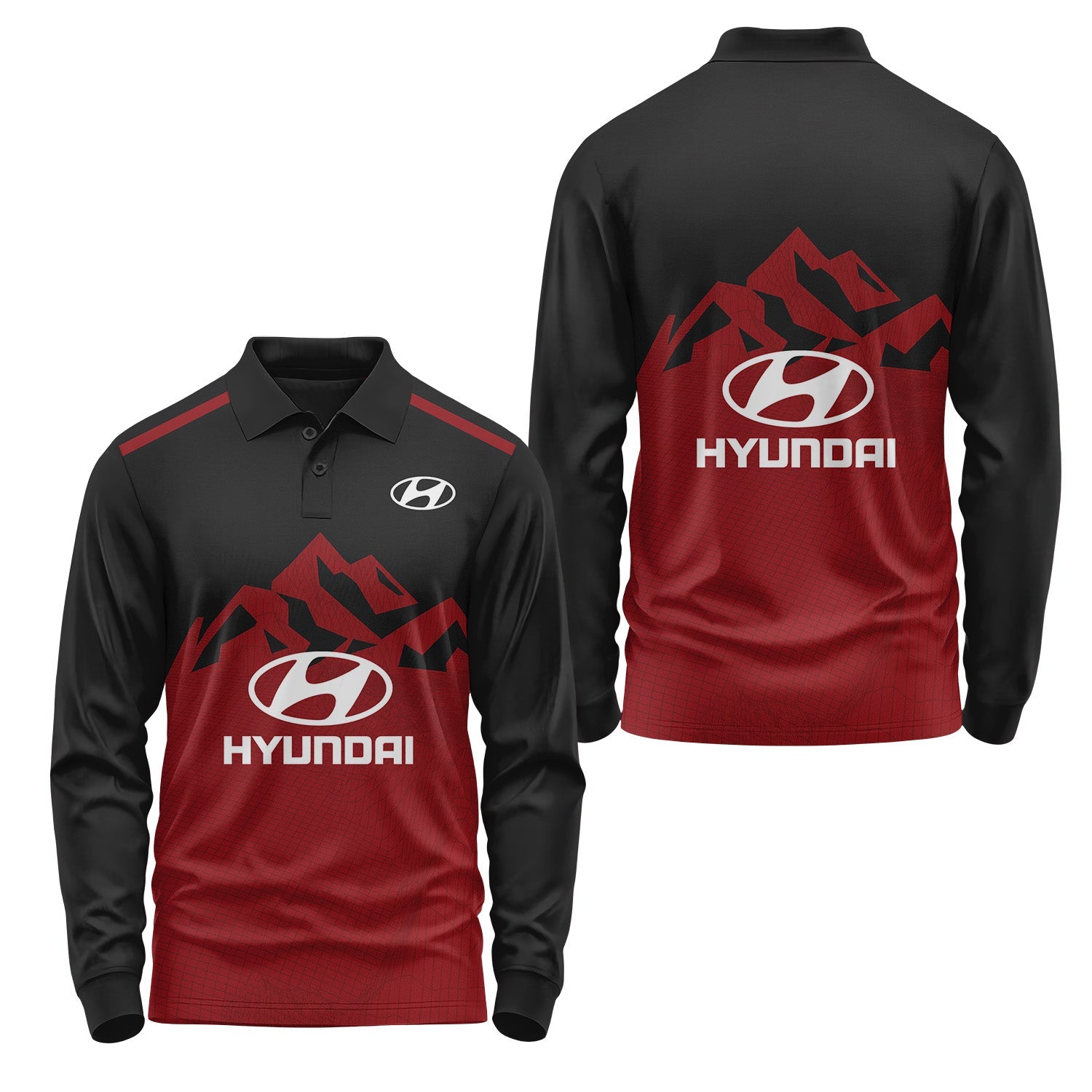 Hyundai Long Sleeve Polo USPL1166