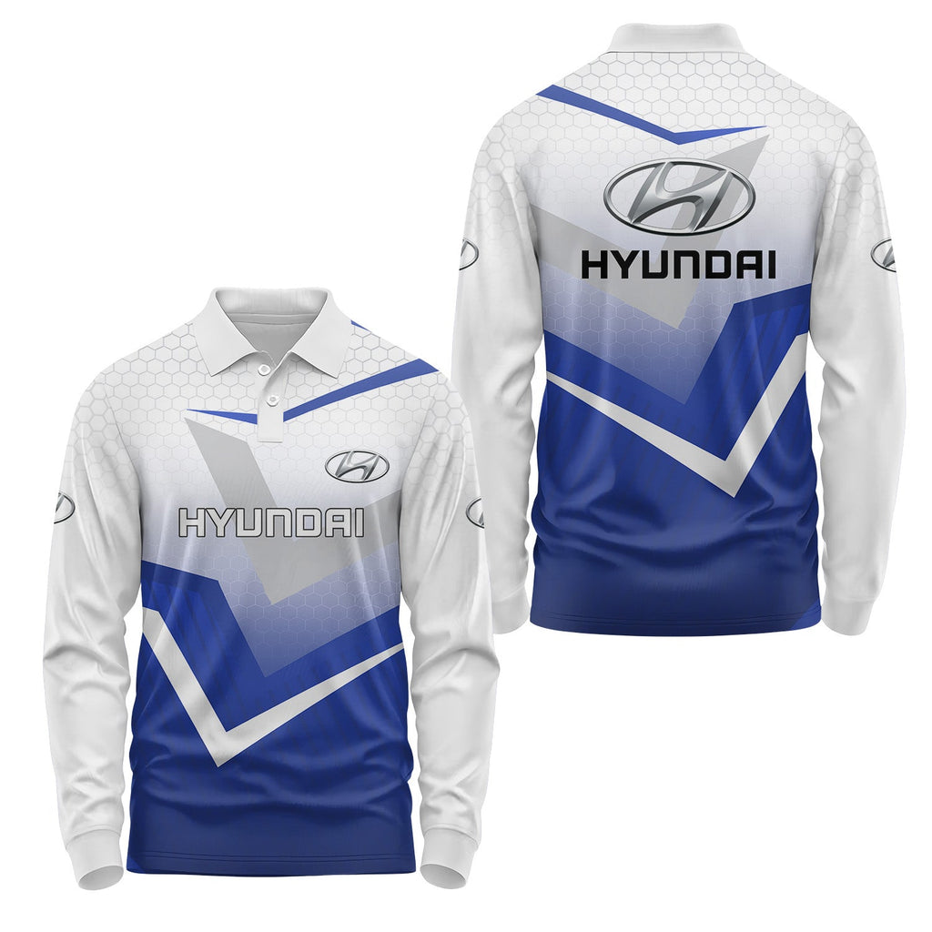 Hyundai Long Sleeve Polo USPL1211