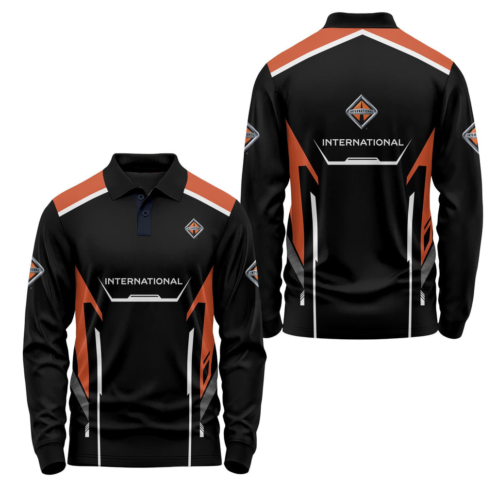 International Trucks Long Sleeve Polo USPL1883