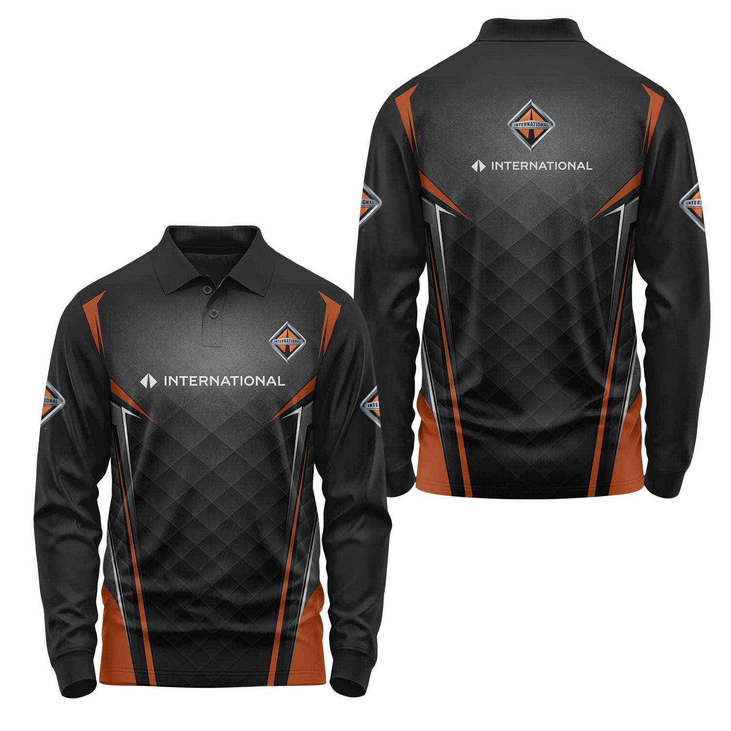 International Trucks Long Sleeve Polo USPL1884