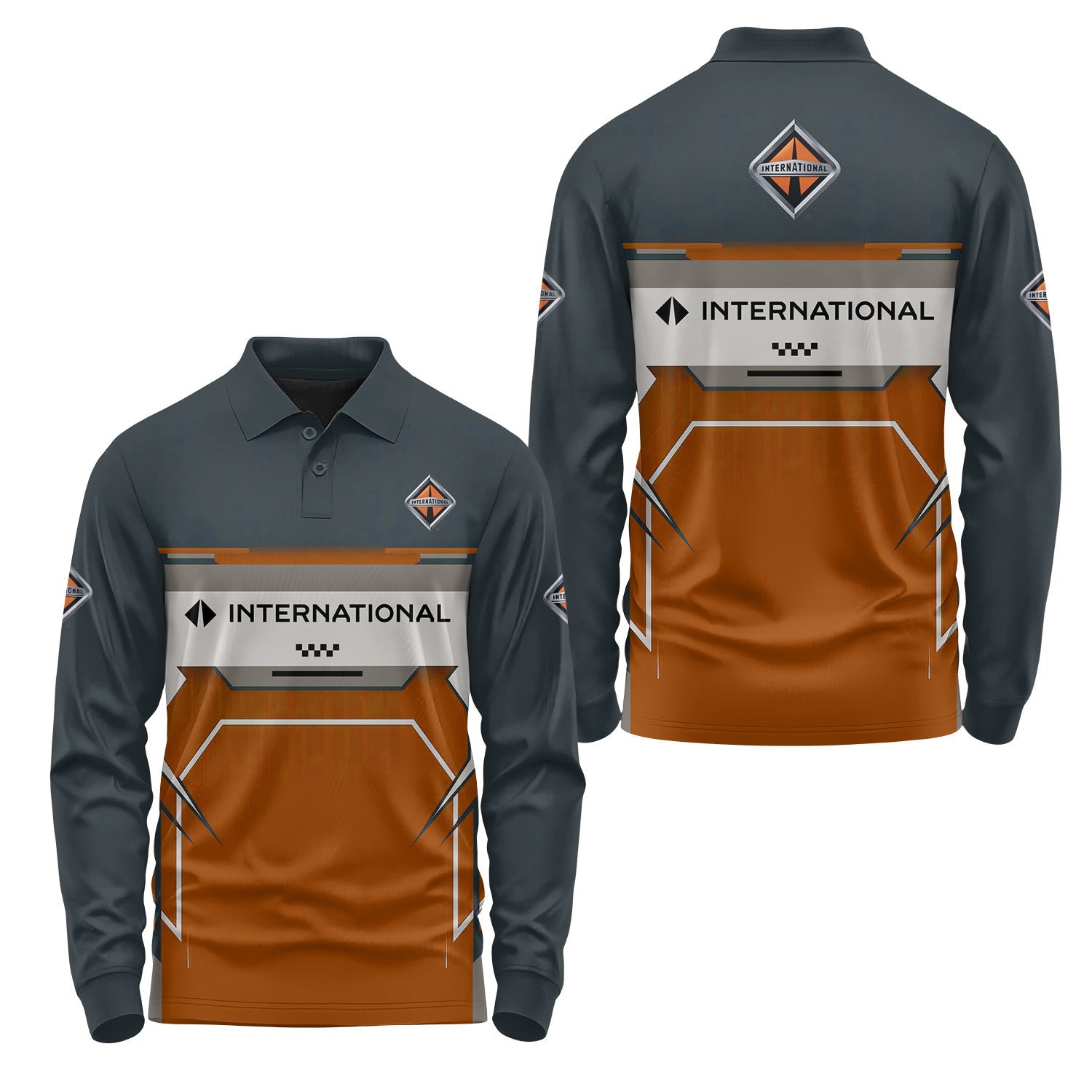 International Trucks Long Sleeve Polo USPL1892