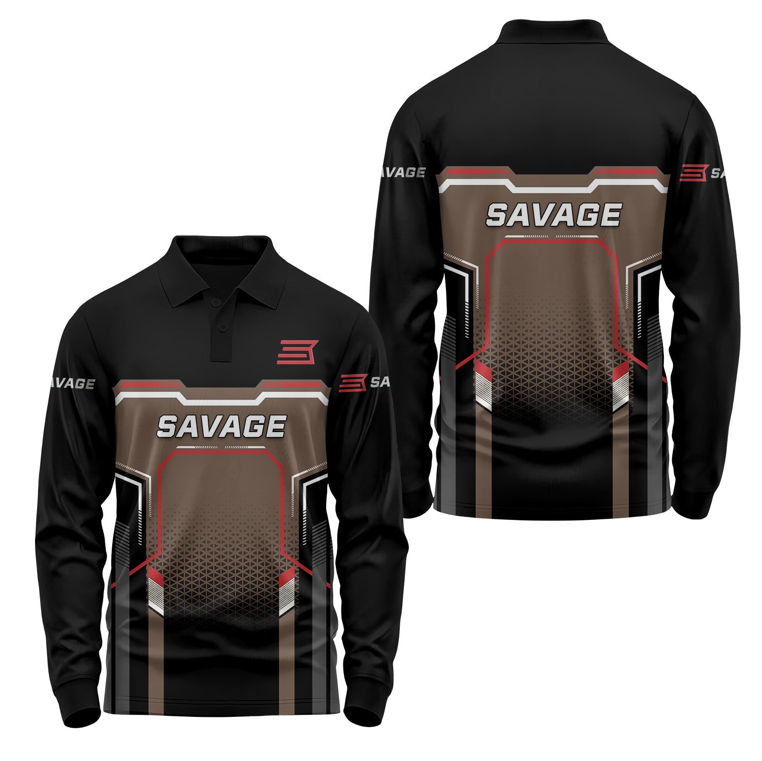 Savage Arms Long Sleeve Polo USPL2235