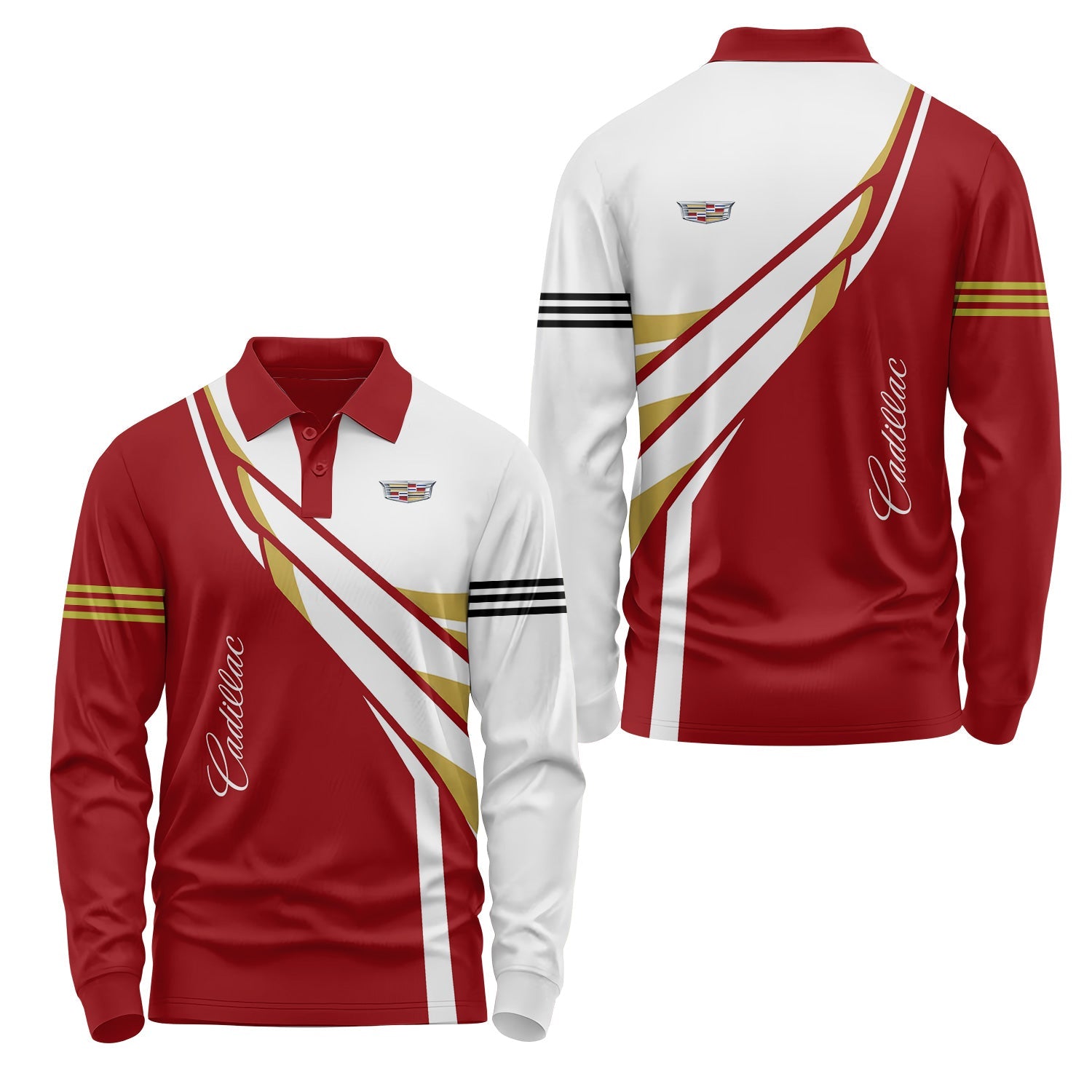 Cadillac Long Sleeve Polo USPL2818