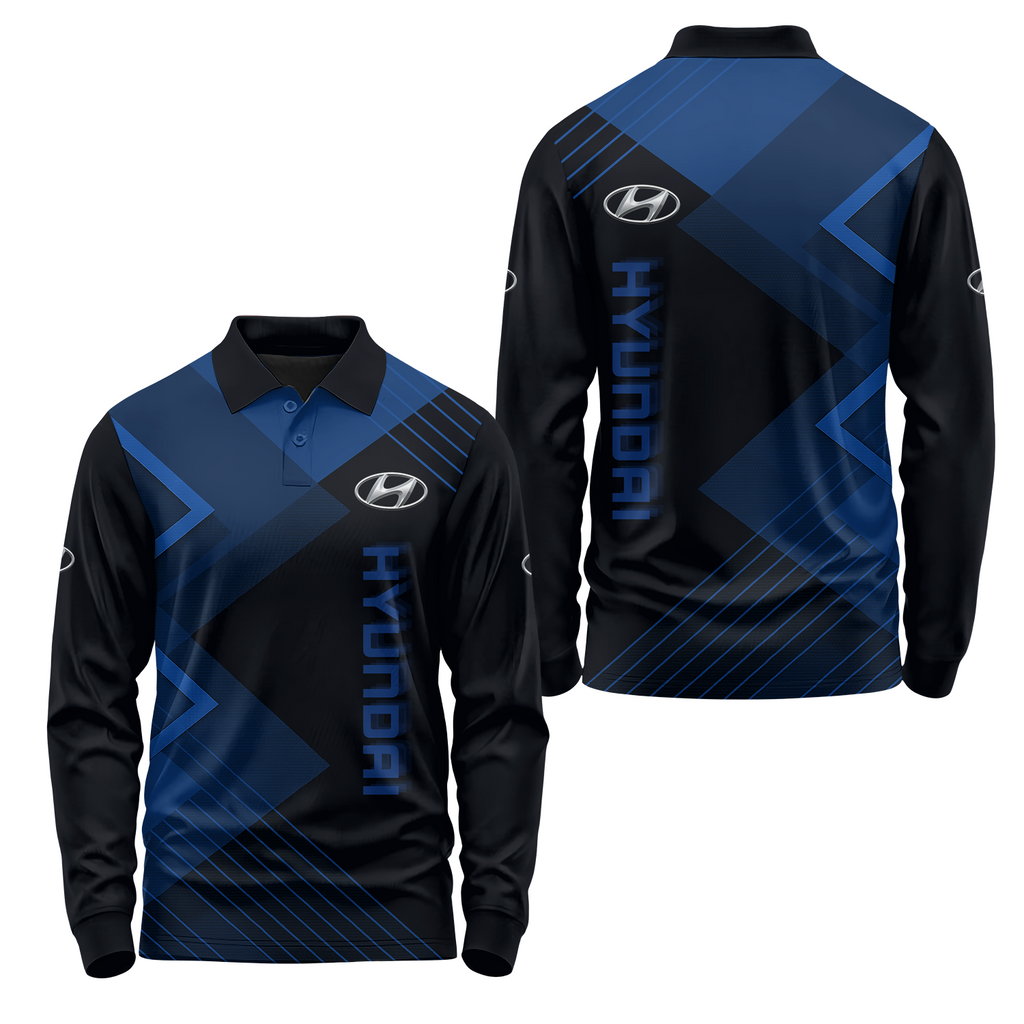 Hyundai Long Sleeve Polo USPL1189