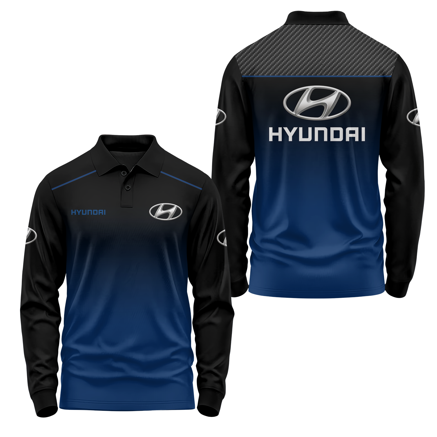 Hyundai Long Sleeve Polo USPL1195