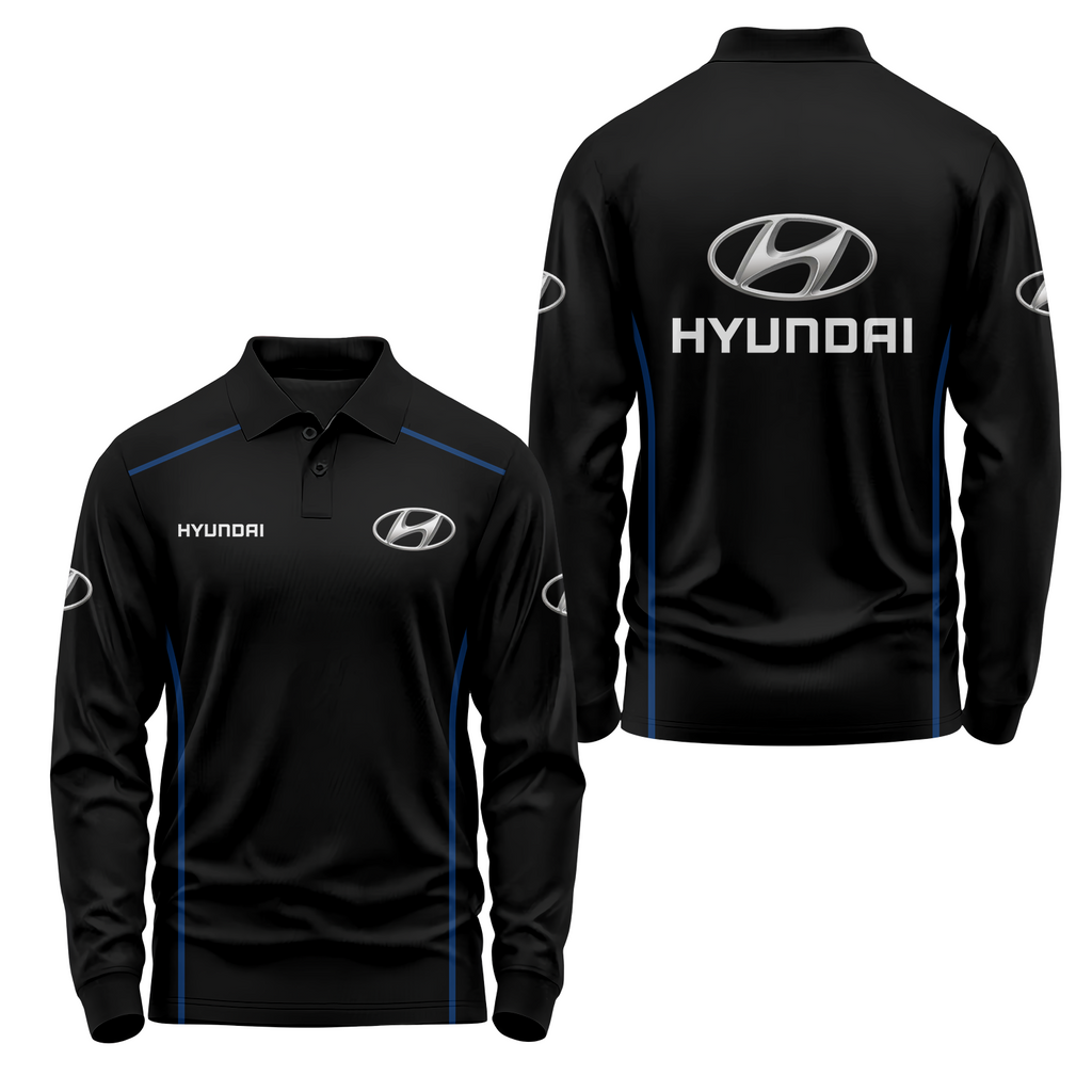 Hyundai Long Sleeve Polo USPL1197