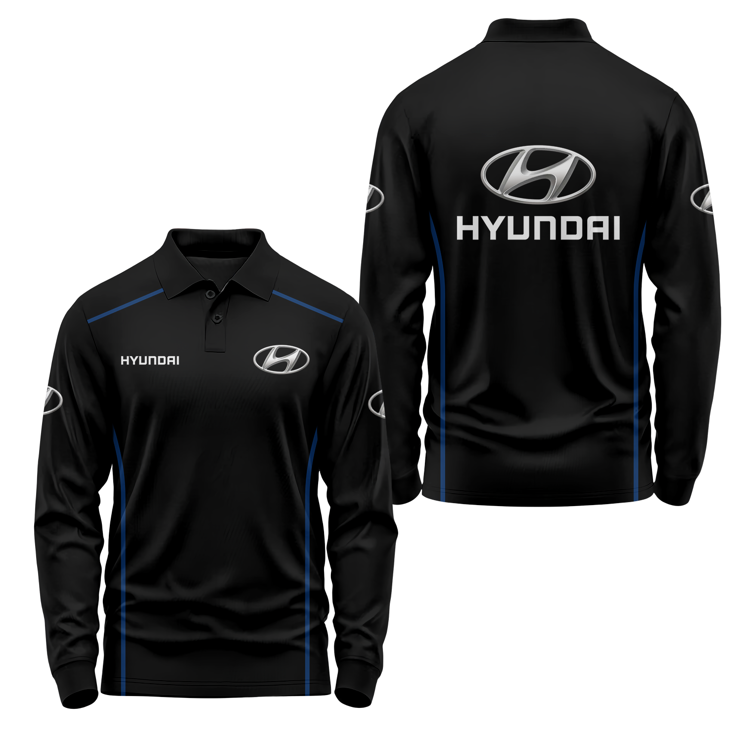 Hyundai Long Sleeve Polo USPL1197