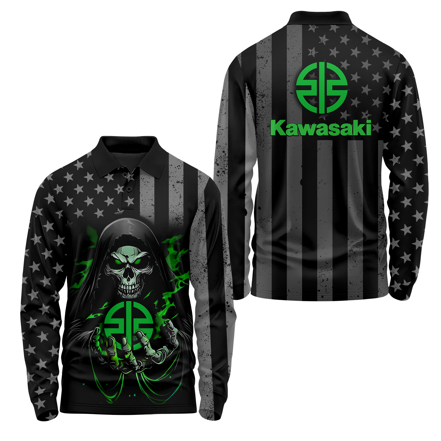 Kawasaki Long Sleeve Polo USPL906