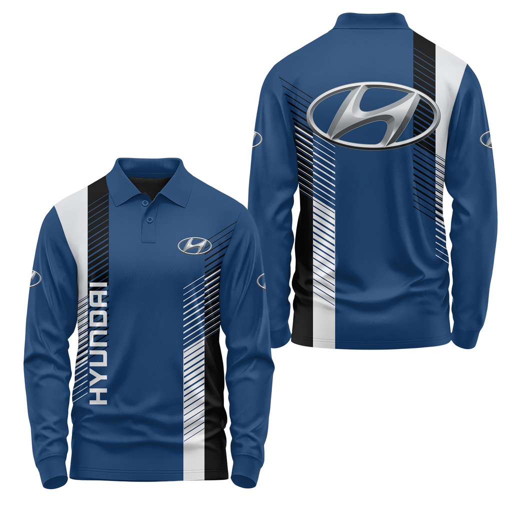 Hyundai Long Sleeve Polo USPL1182