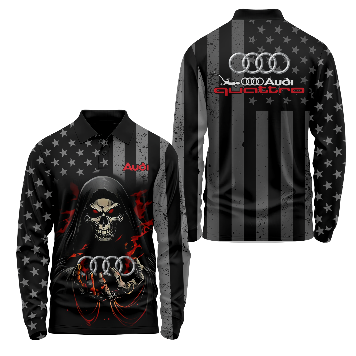 Audi Long Sleeve Polo USPL786