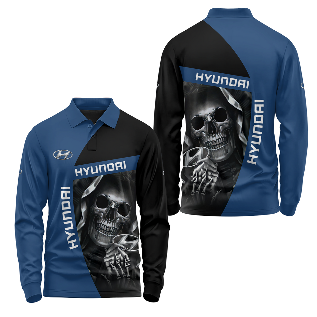 Hyundai Long Sleeve Polo USPL1183