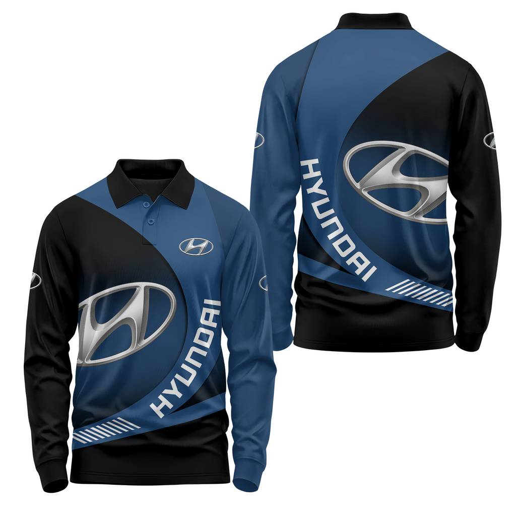 Hyundai Long Sleeve Polo USPL1184
