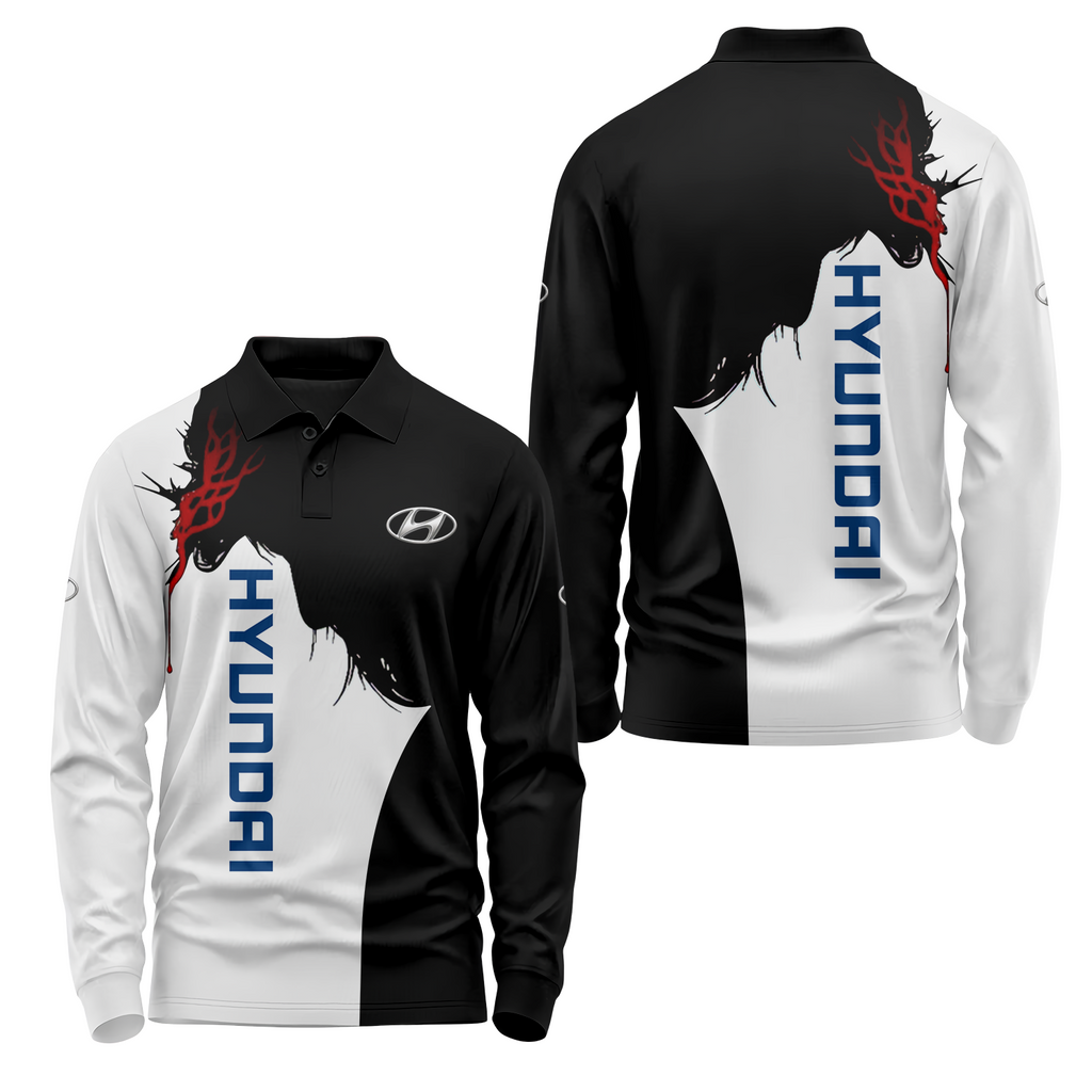 Hyundai Long Sleeve Polo USPL1170