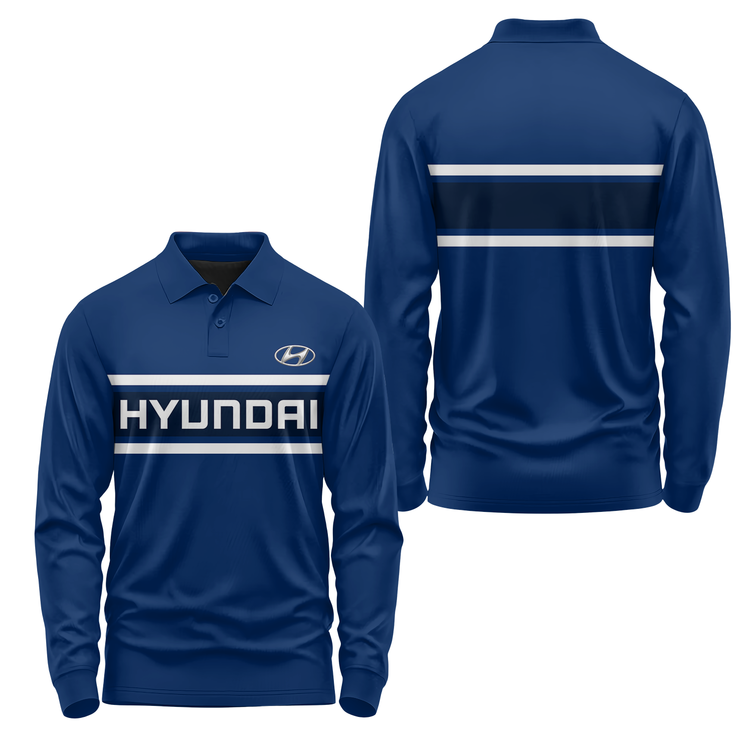 Hyundai Long Sleeve Polo USPL1172